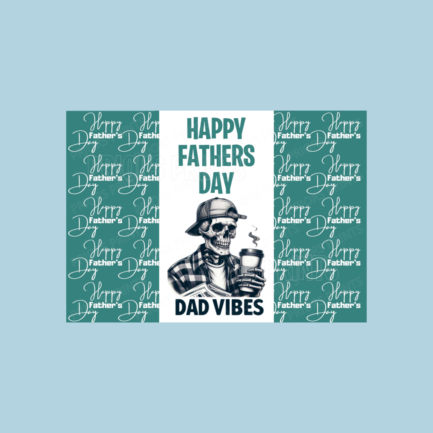 Funny Skeleton Happy Fathers Day Chocolate Bar Wrapper