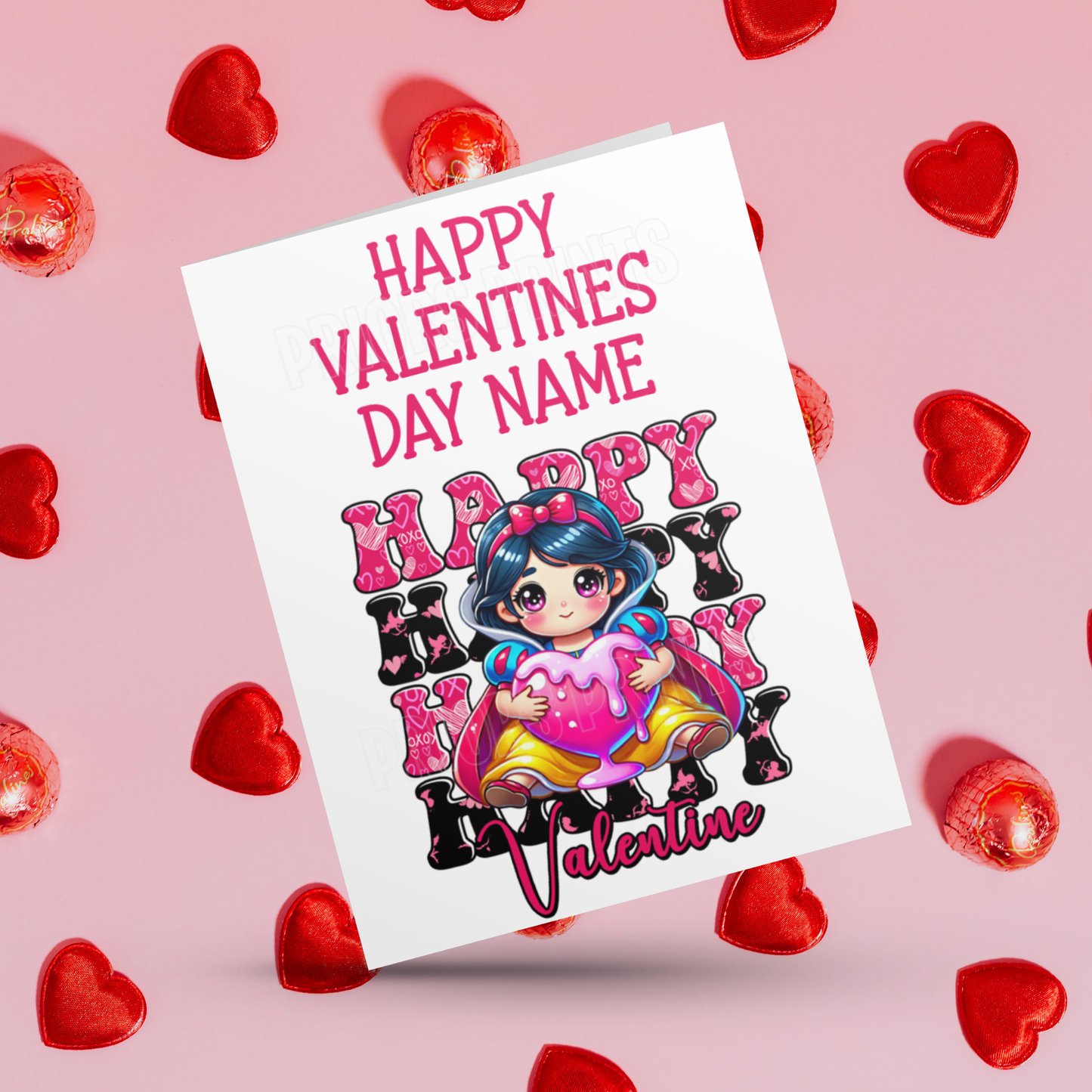 Happy Valentines Day Cute Personalised Character Cards I Baby Yoda I Batman I Eeyore I Princess I Deadpool I Groot I Spiderman I Sonic Mario