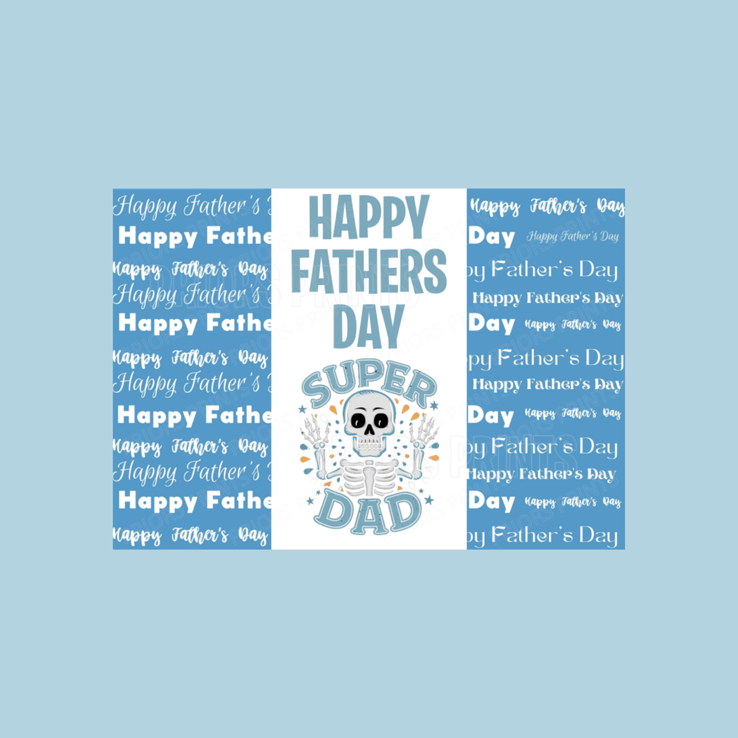 Funny Skeleton Happy Fathers Day Chocolate Bar Wrapper