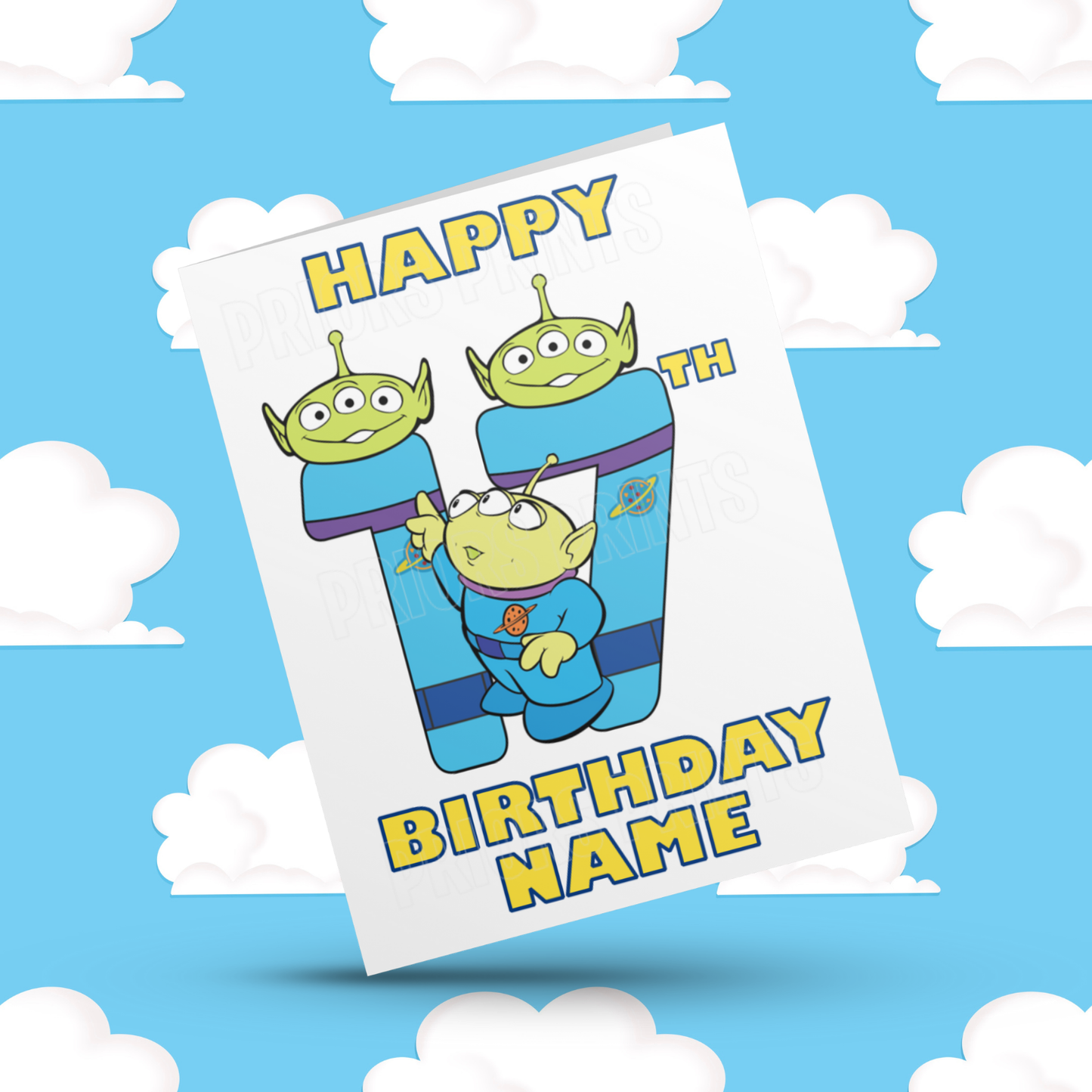 Personalised Aliens Birthday Card with Age 1-20 Years (Toy Story)