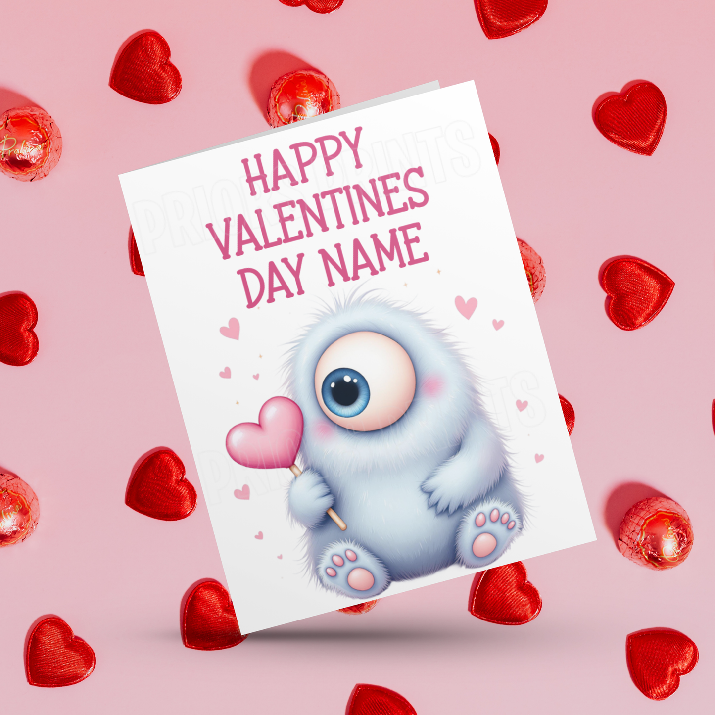 Cute Monsters Personalised Valentines Day Card