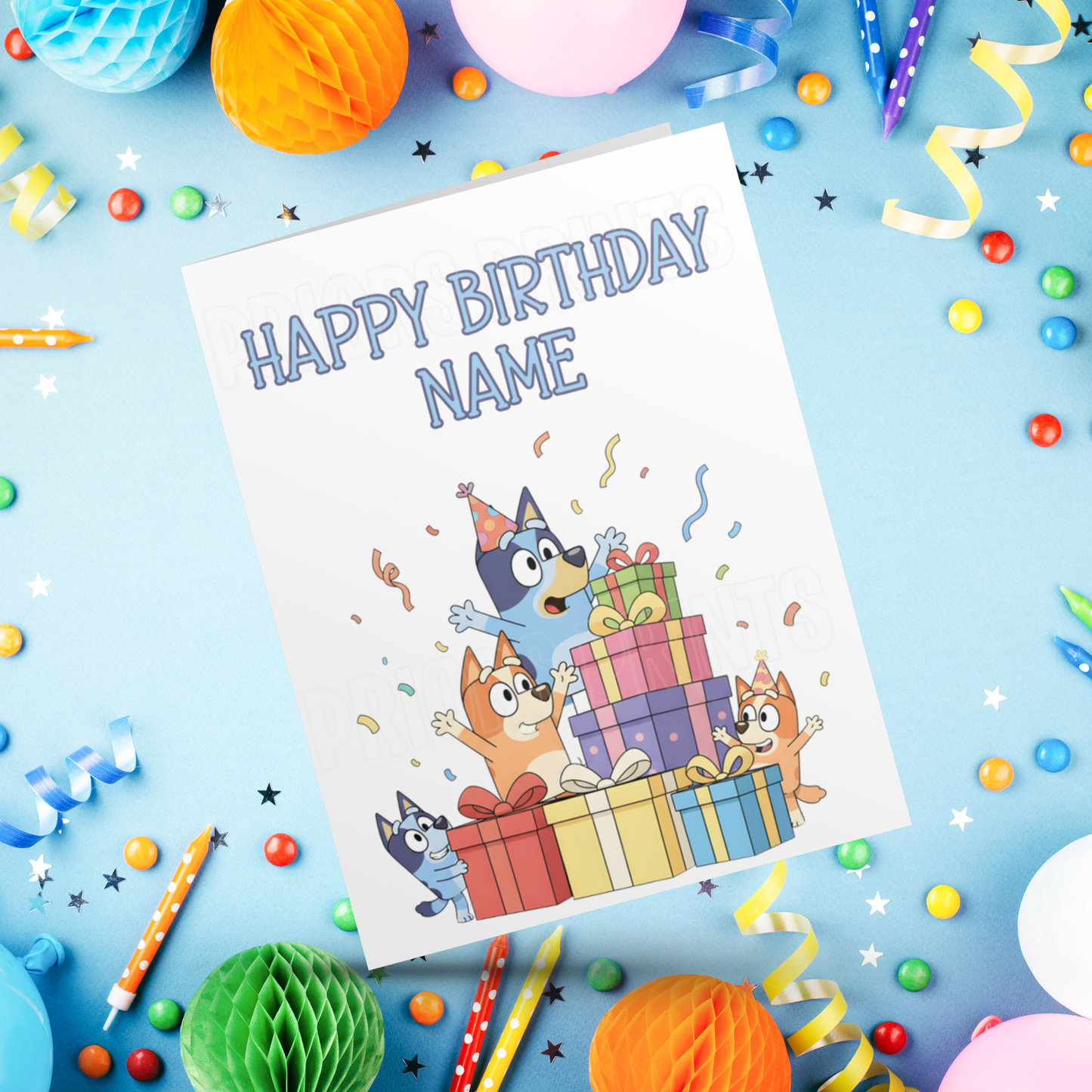 Bluey Personalised Birthday Card