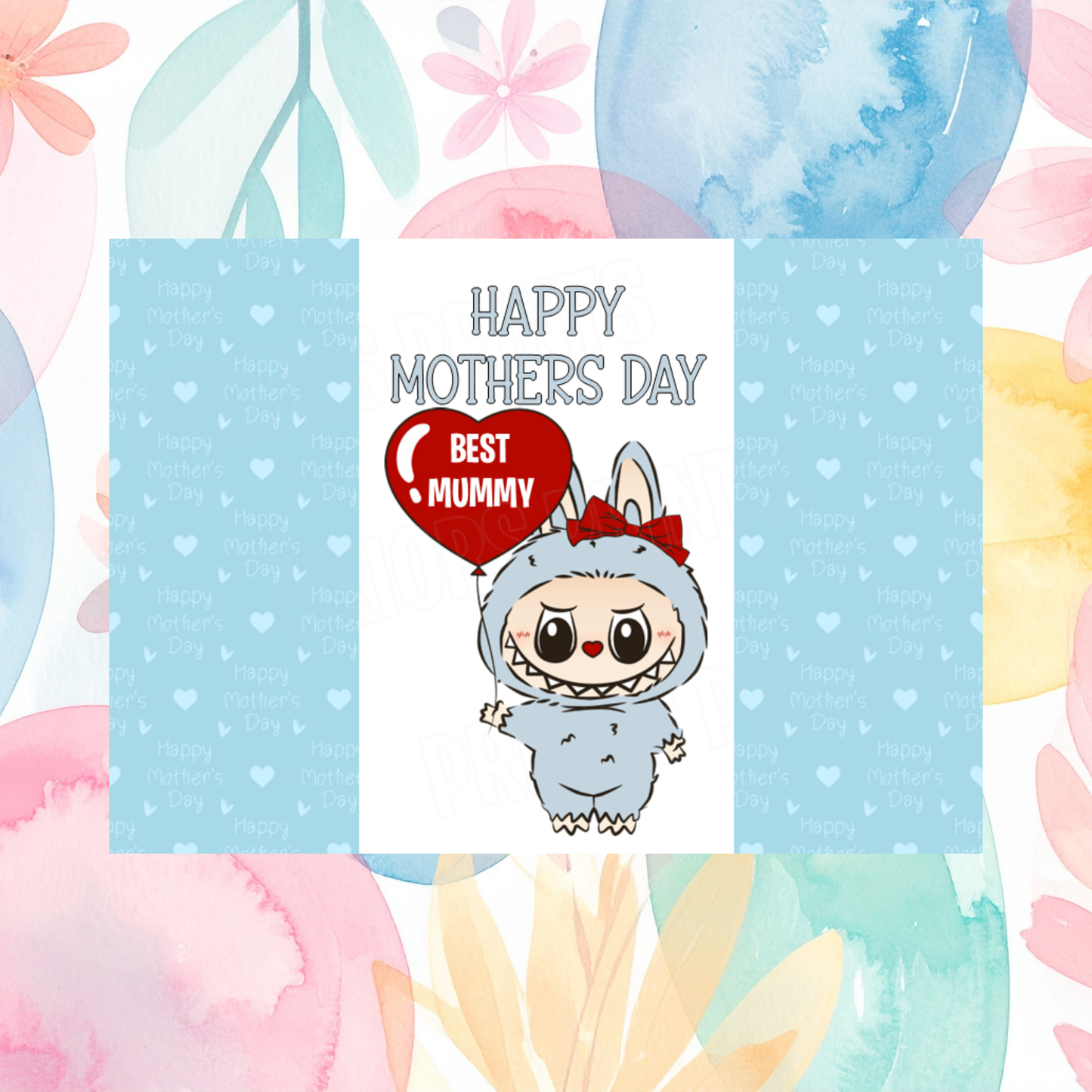 Labubu Happy Mothers Day Chocolate Bar Wrapper