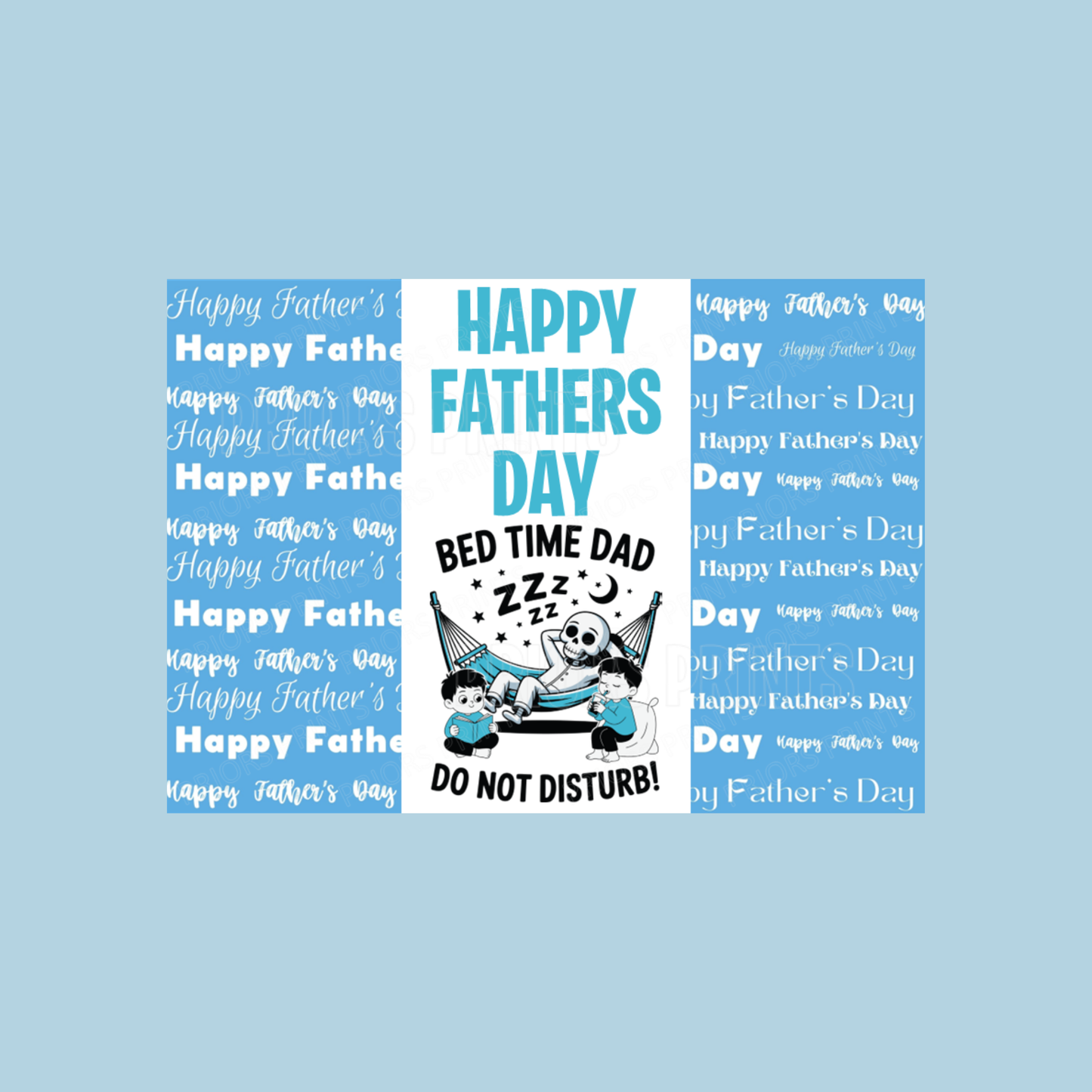 Funny Skeleton Happy Fathers Day Chocolate Bar Wrapper