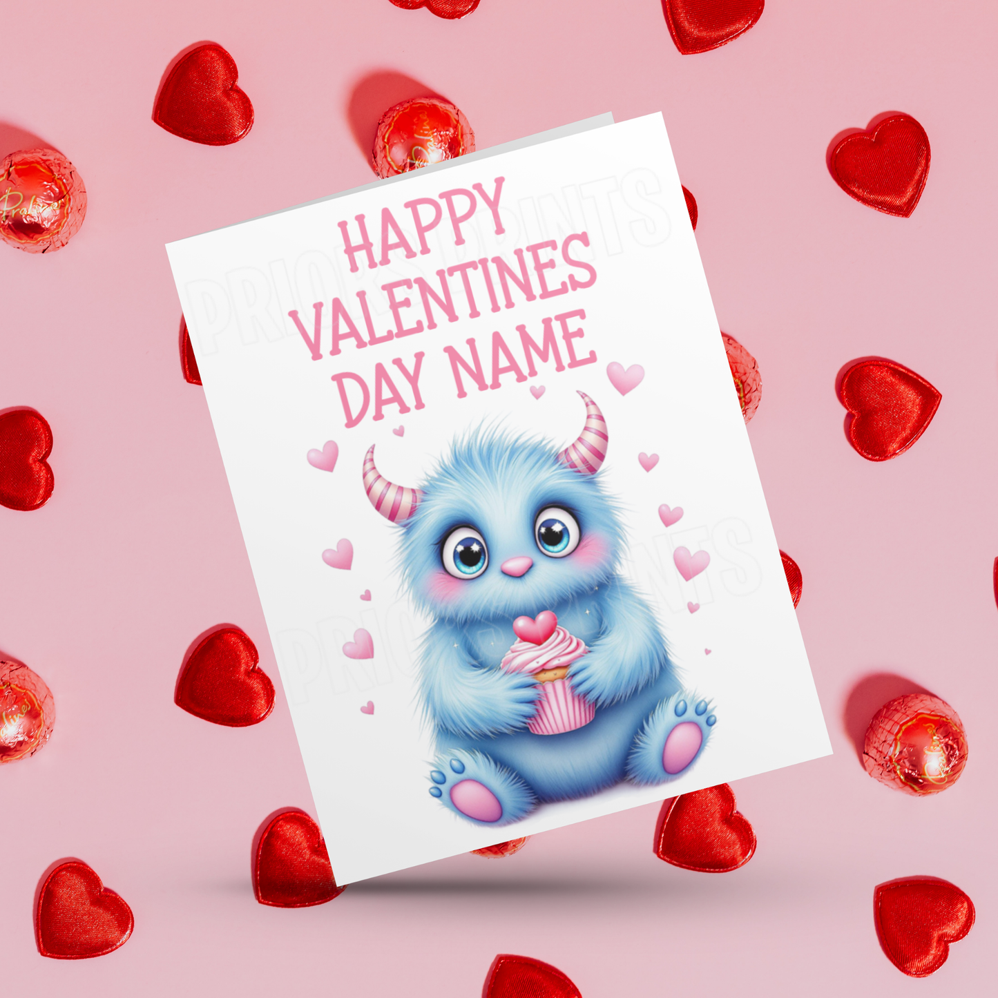 Cute Monsters Personalised Valentines Day Card
