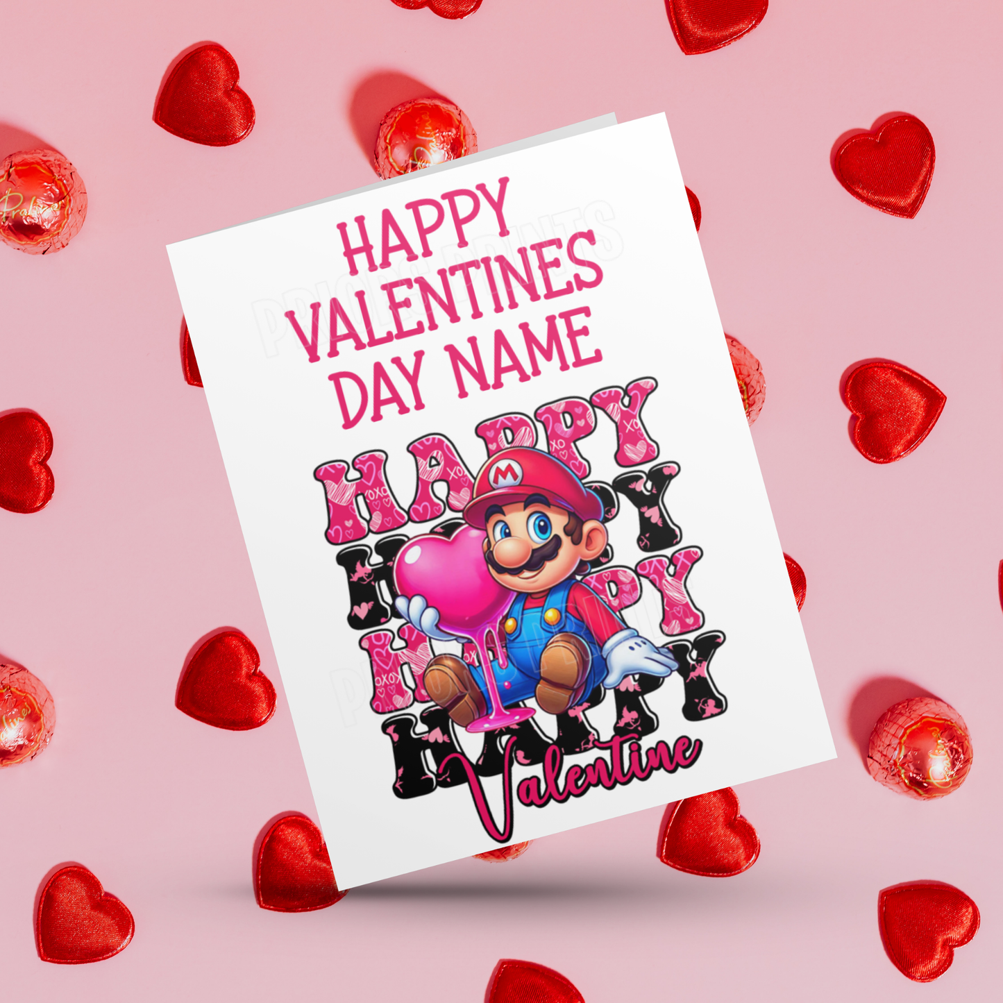 Happy Valentines Day Cute Personalised Character Cards I Baby Yoda I Batman I Eeyore I Princess I Deadpool I Groot I Spiderman I Sonic Mario