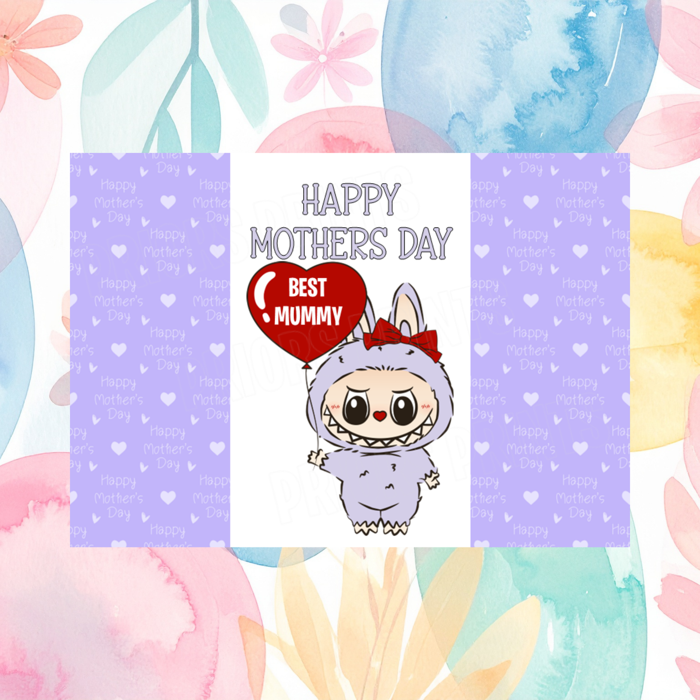 Labubu Happy Mothers Day Chocolate Bar Wrapper