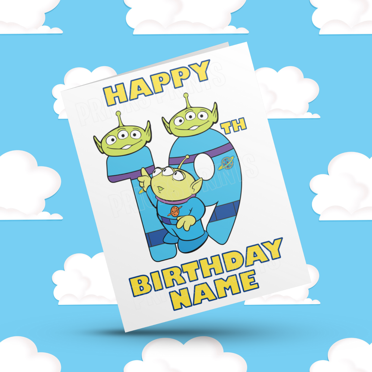 Personalised Aliens Birthday Card with Age 1-20 Years (Toy Story)