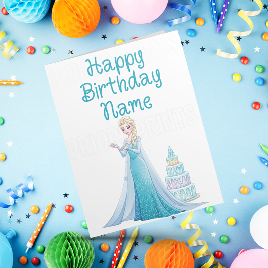 Mixed Disney Princess Personalised Birthday Card I Frozen I Mulan I Tangled I Aladdin I Sleeping Beauty I Brave I Beauty and The Beast I The Princess and The Frog