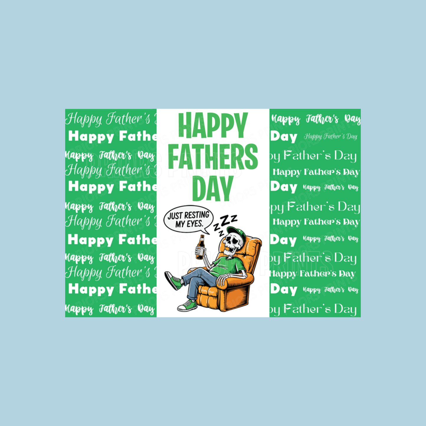 Funny Skeleton Happy Fathers Day Chocolate Bar Wrapper