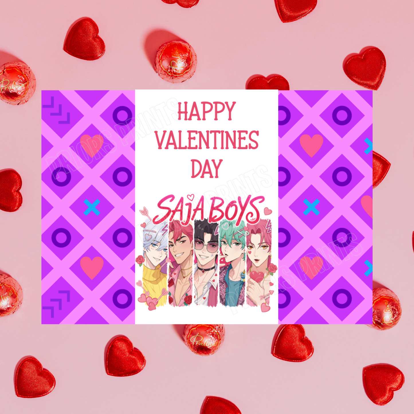 K-Pop demon Hunters Valentines Chocolate Bar Wrappers I Saja Boys I Jinu I Abs I Abby I Mystery I Romance I Baby i Huntrix