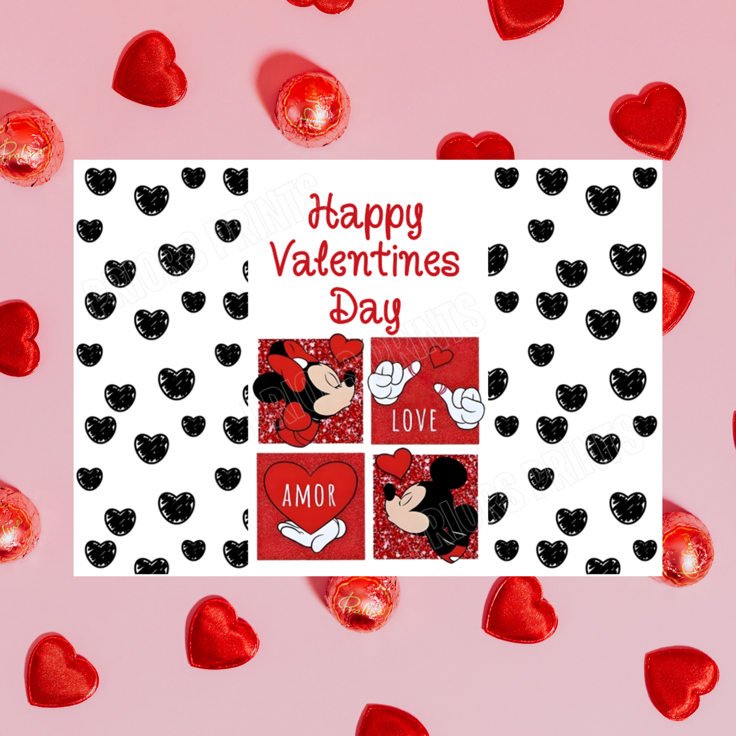 Mickey Mouse & Friends Valentines Day Chocolate Bar Wrappers I Mickey Mouse I Minnie Mouse I Donald Duck I Daisy Duck