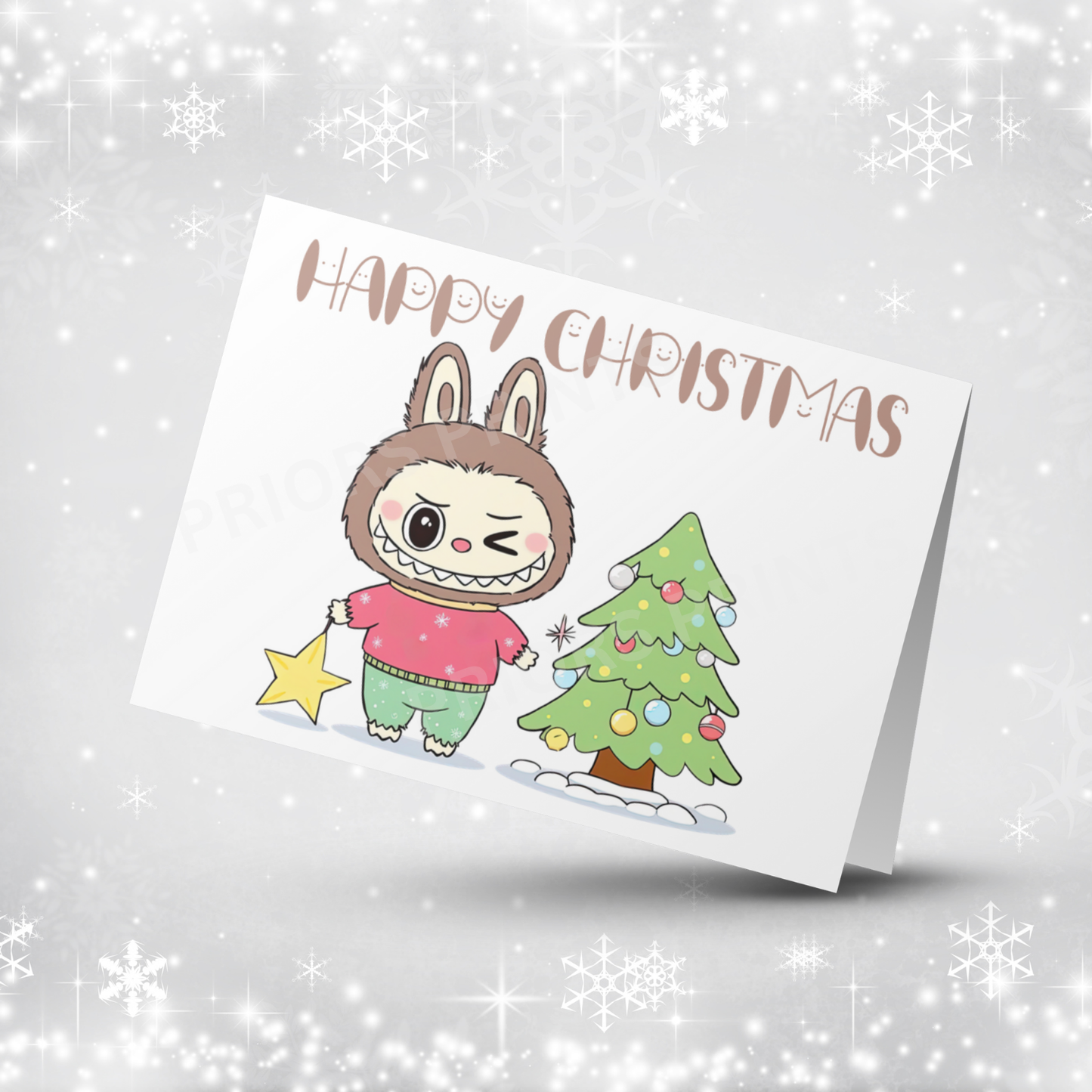 Labubu Personalised Christmas Card
