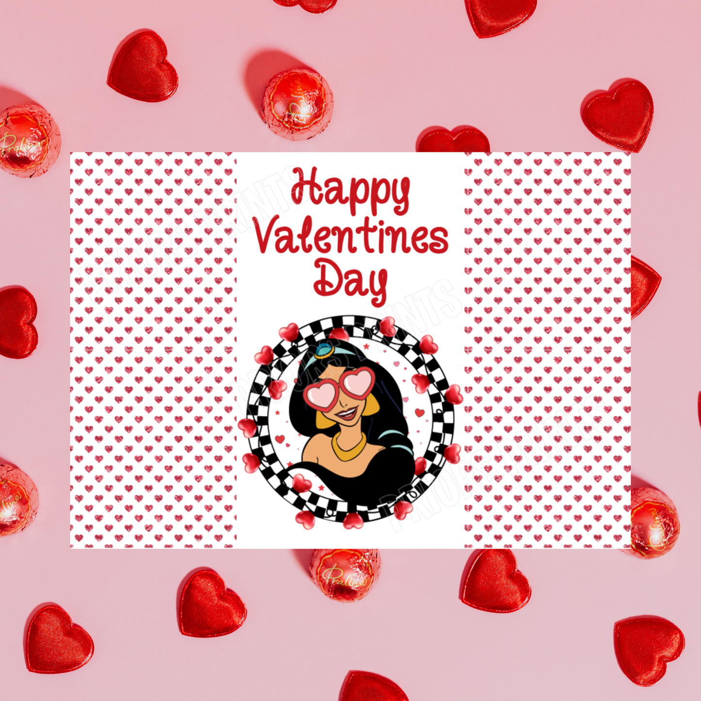 Disney Character Personalised Valentines Day Chocolate Bar Wrappers 3 I Lilo and Stitch I Beauty & The Beast I Tinkerbell I Aristocats I Sleeping Beauty Angel