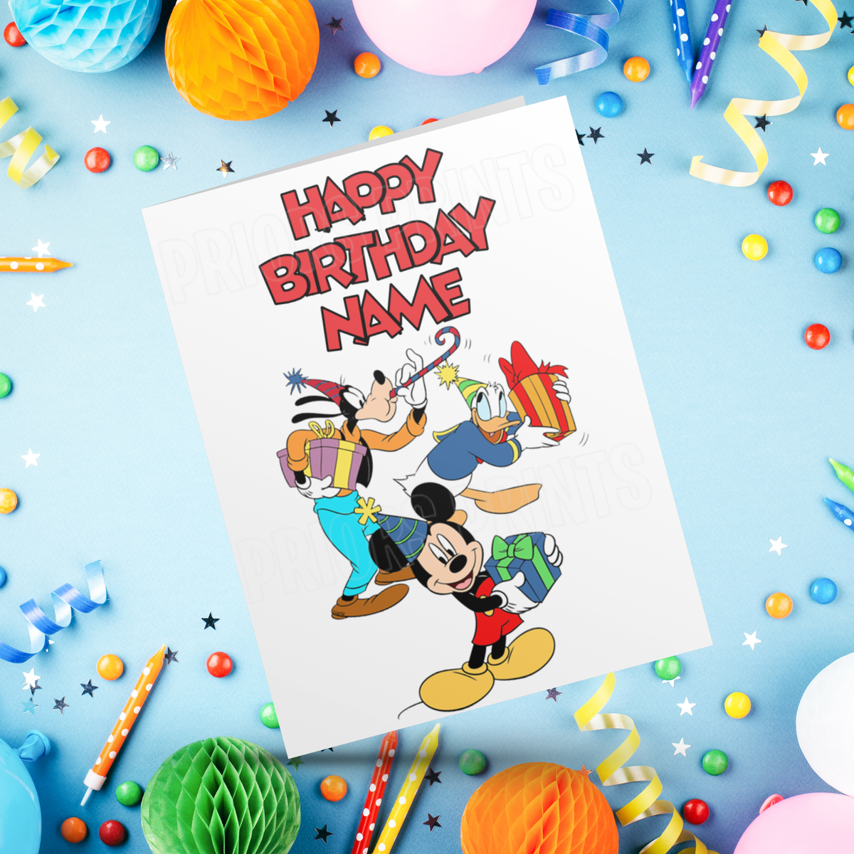 Mickey Mouse & Friends Personalised Birthday Card
