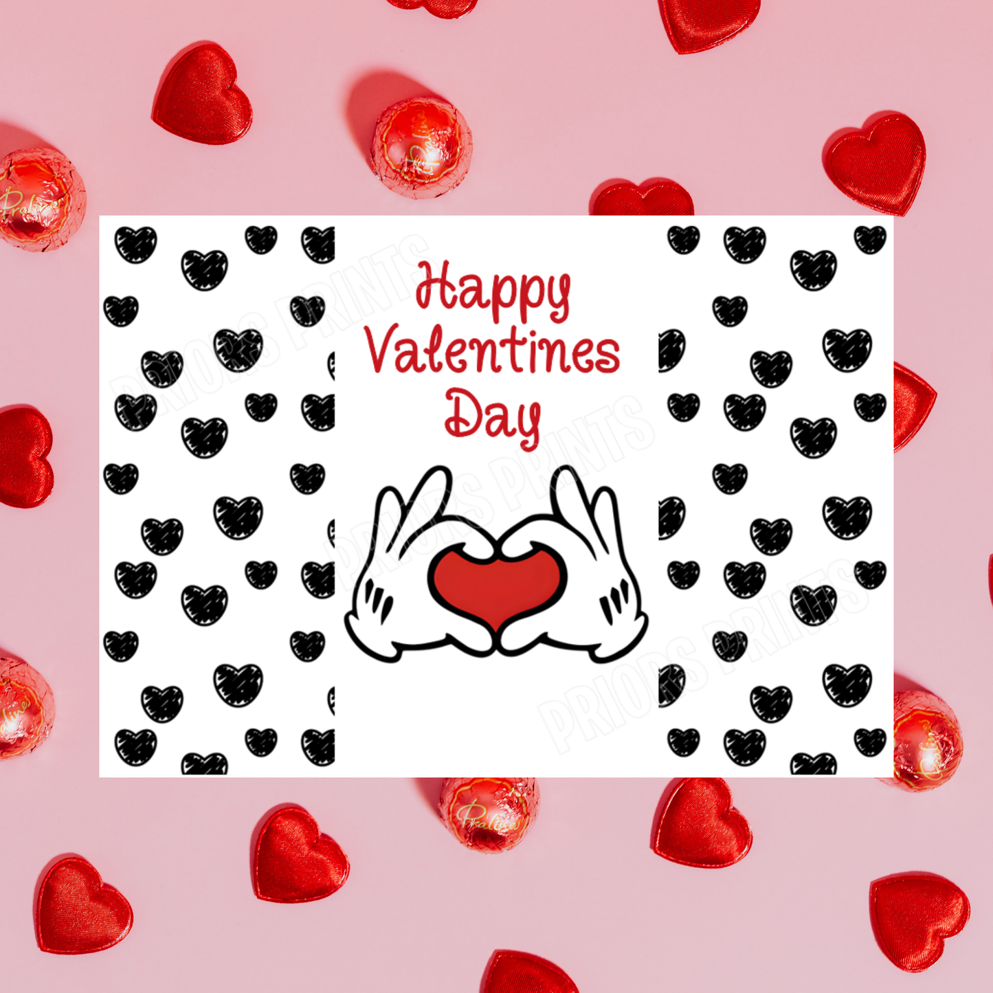 Mickey & Minnie Mouse Valentines Day Chocolate Bar Wrappers