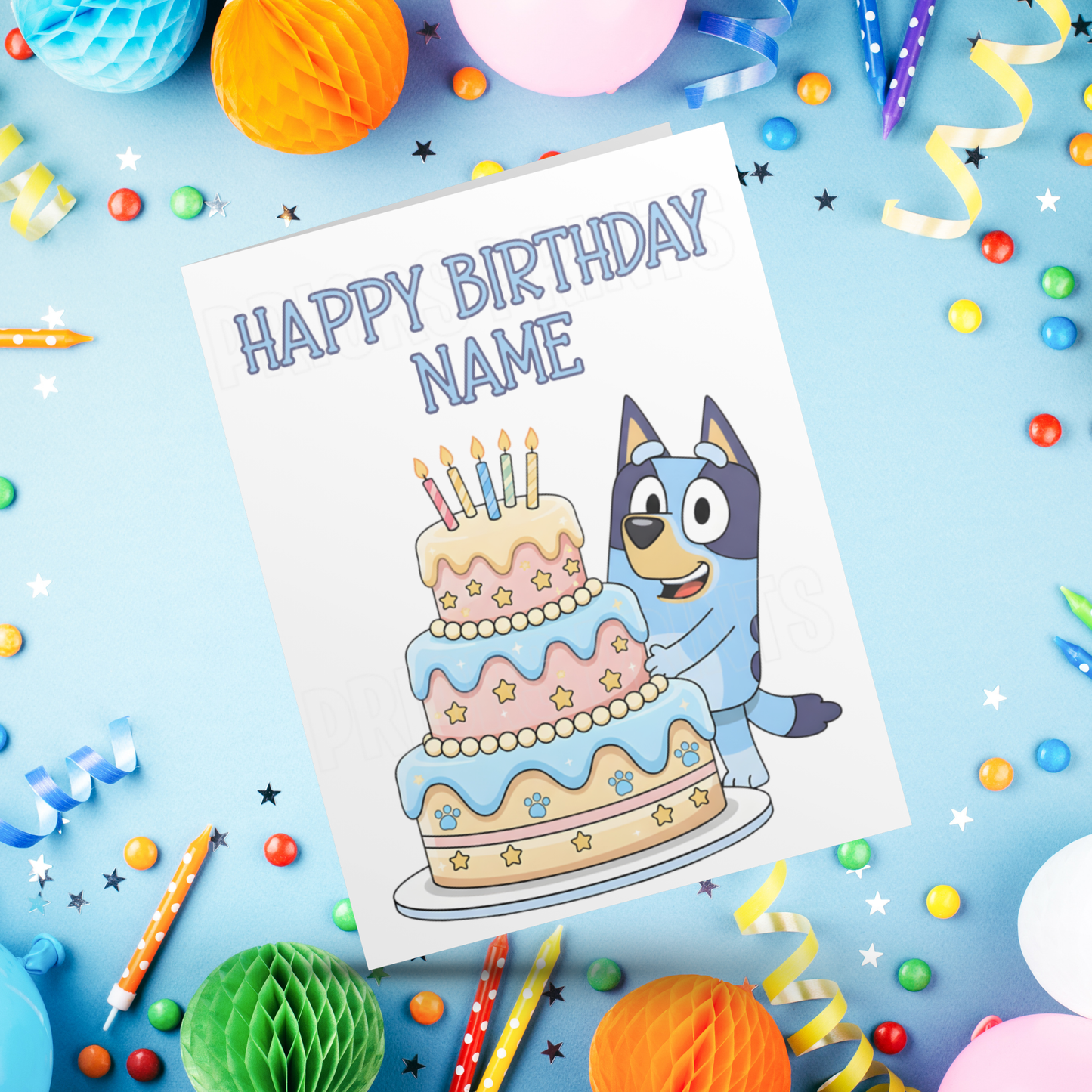 Bluey Personalised Birthday Card