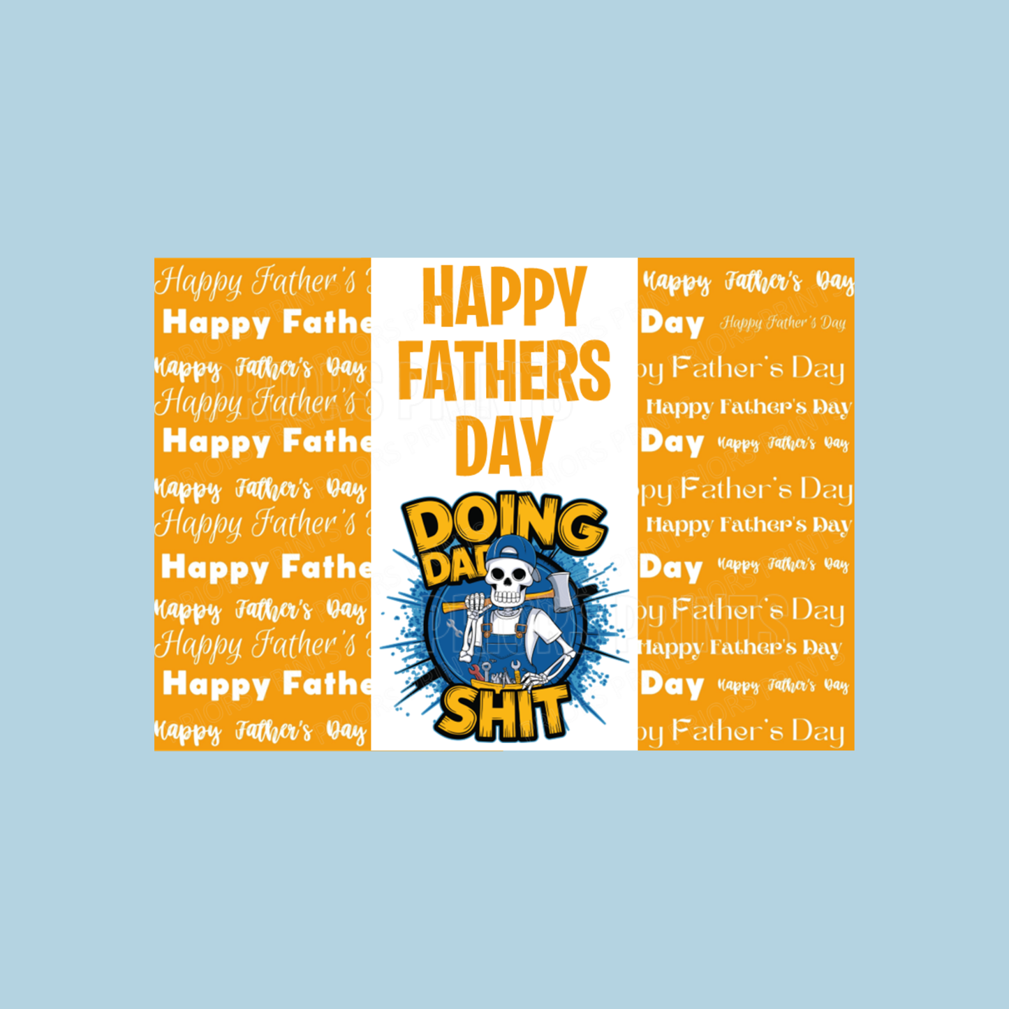 Funny Skeleton Happy Fathers Day Chocolate Bar Wrapper