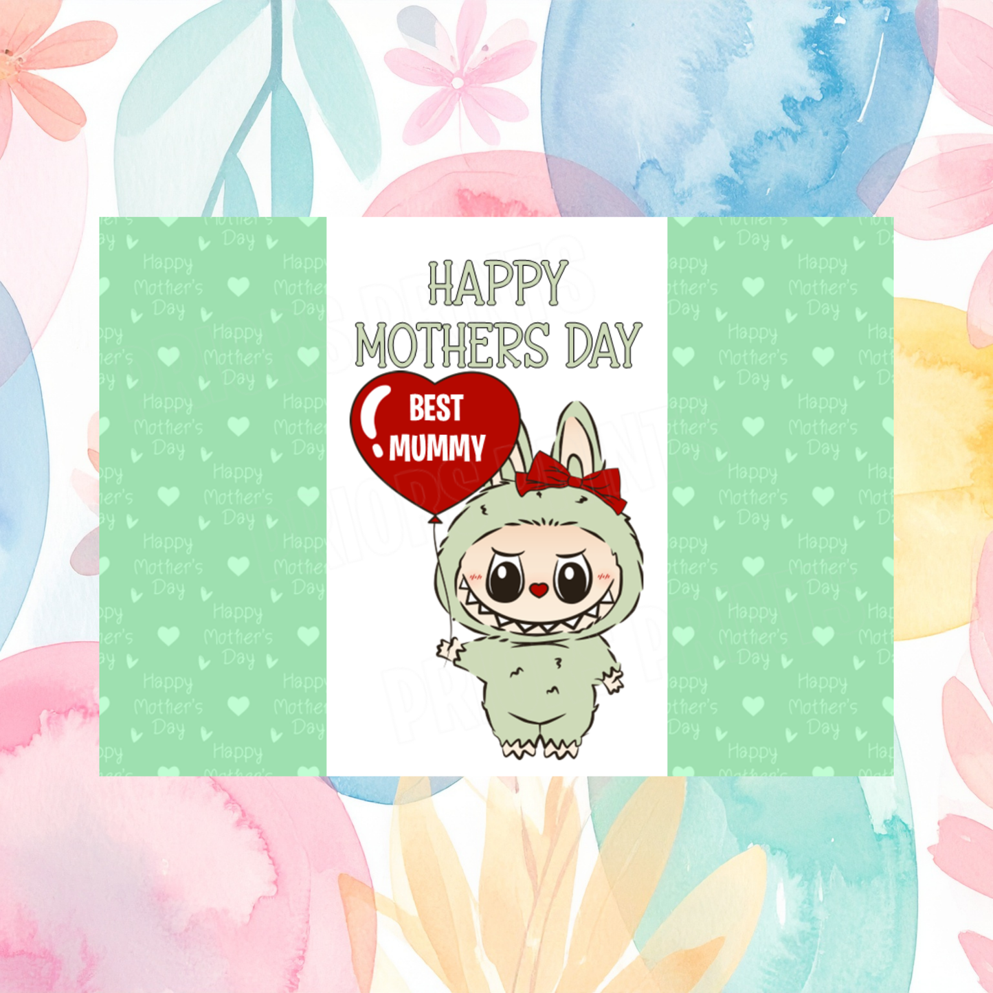 Labubu Happy Mothers Day Chocolate Bar Wrapper