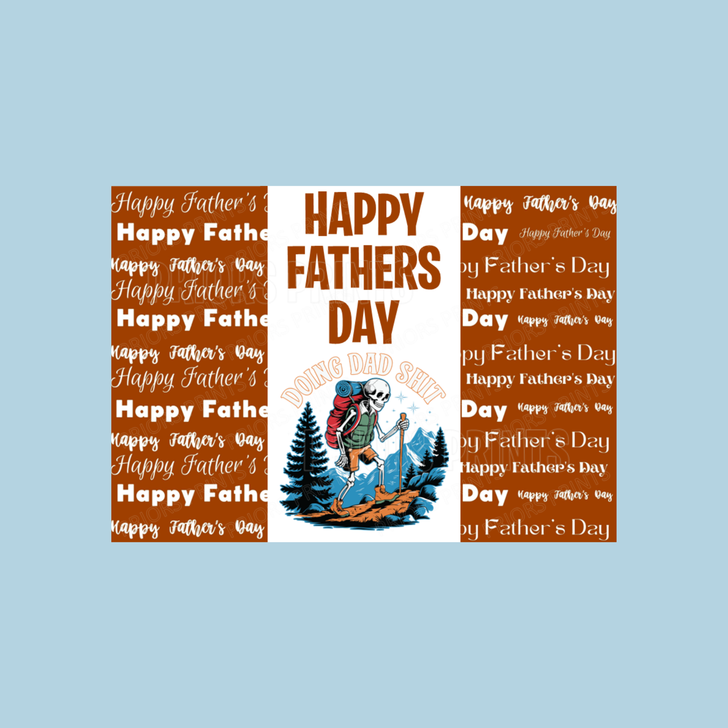 Funny Skeleton Happy Fathers Day Chocolate Bar Wrapper