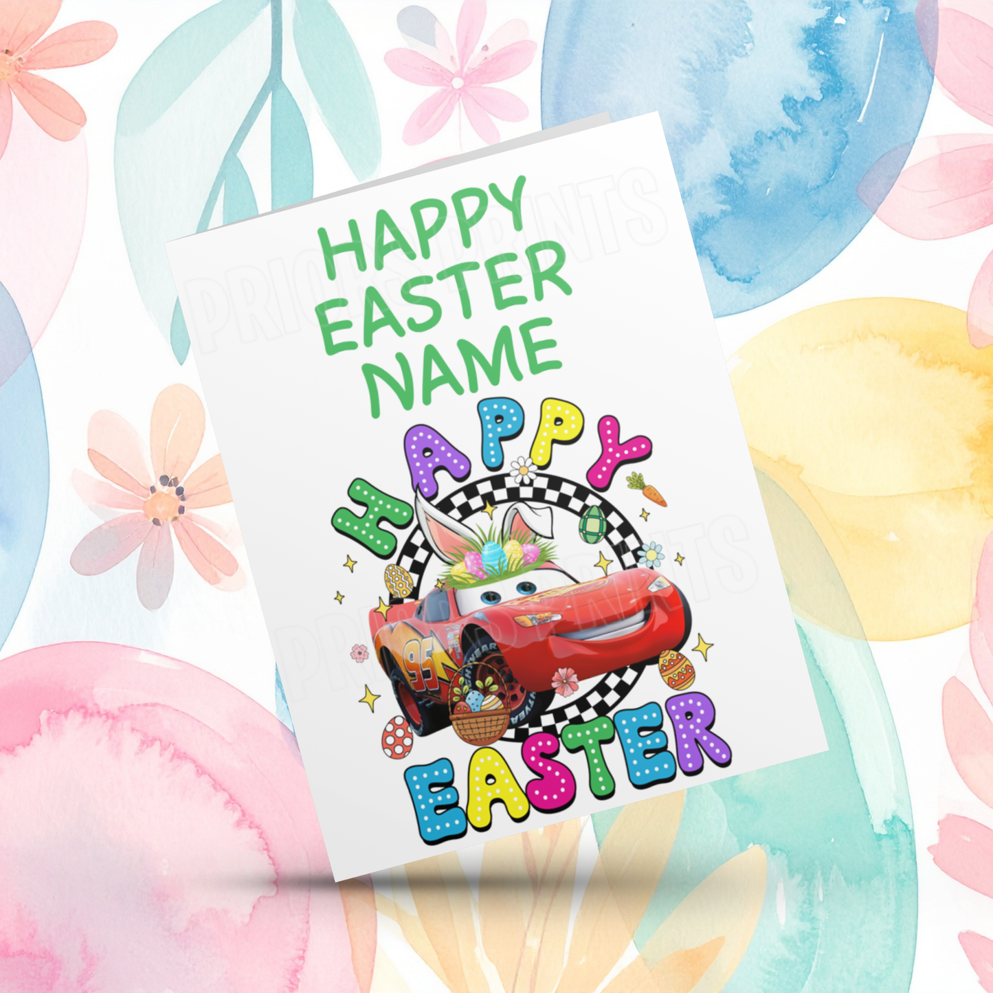 Disney Cars Personalised Easter Card I Lightening McQueen