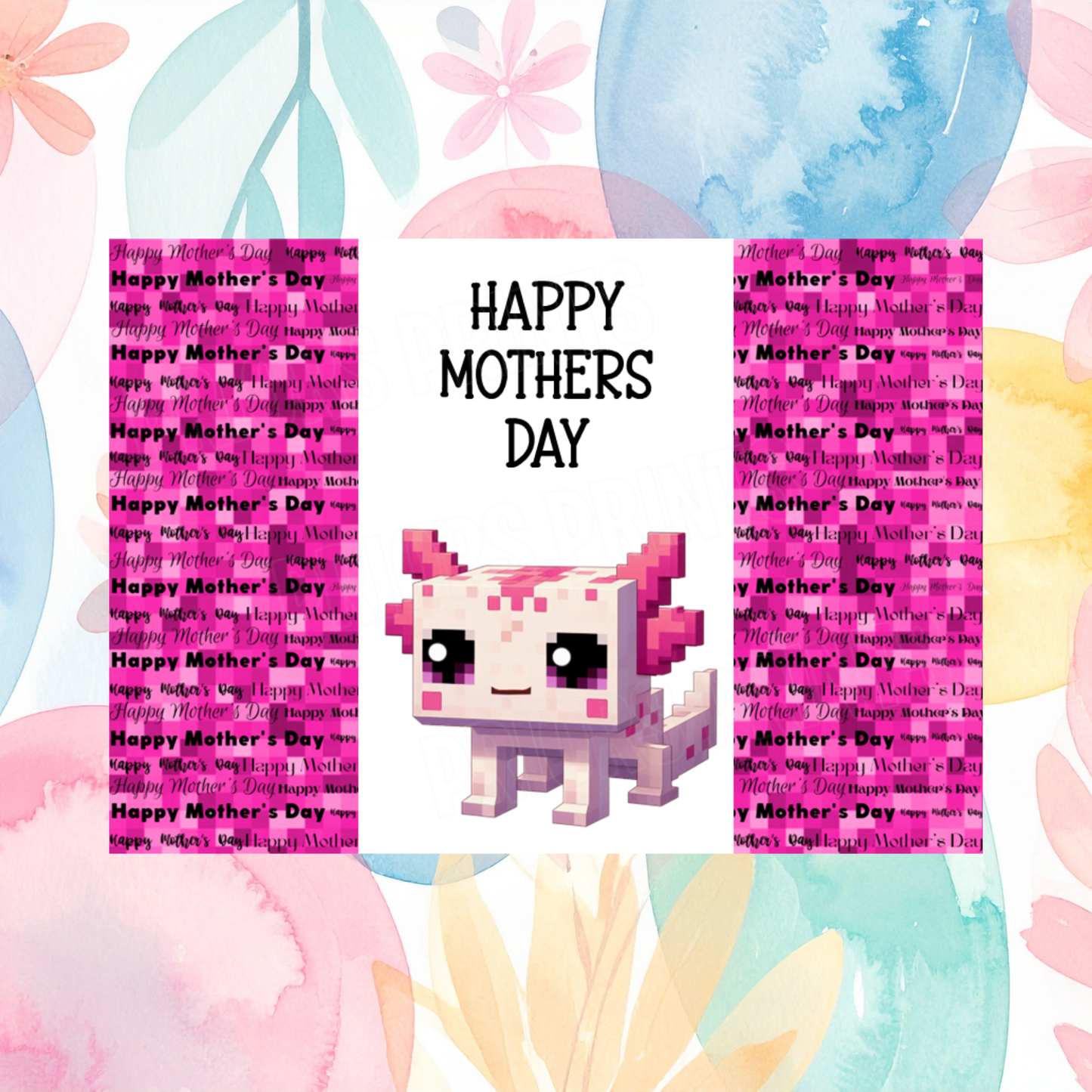 Minecraft Happy Mothers Day Chocolate Bar Wrapper