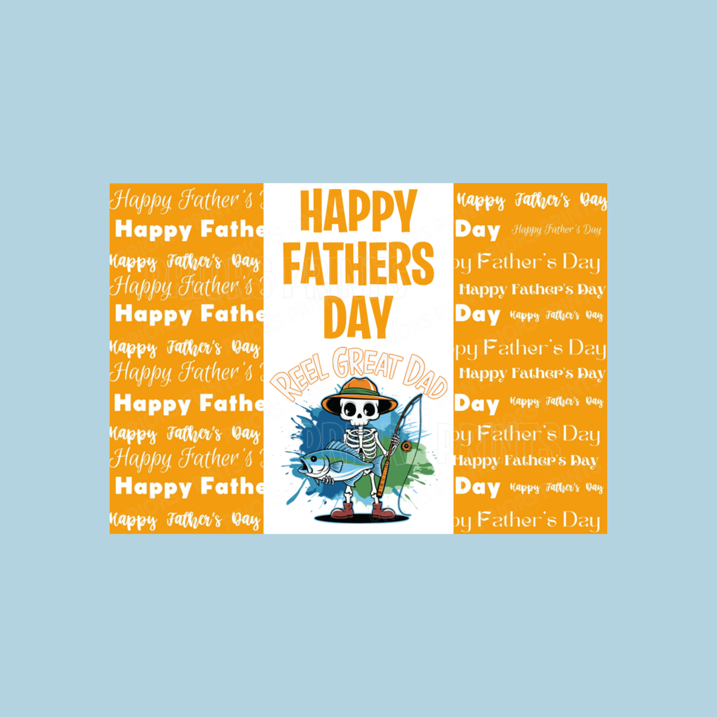 Funny Skeleton Happy Fathers Day Chocolate Bar Wrapper