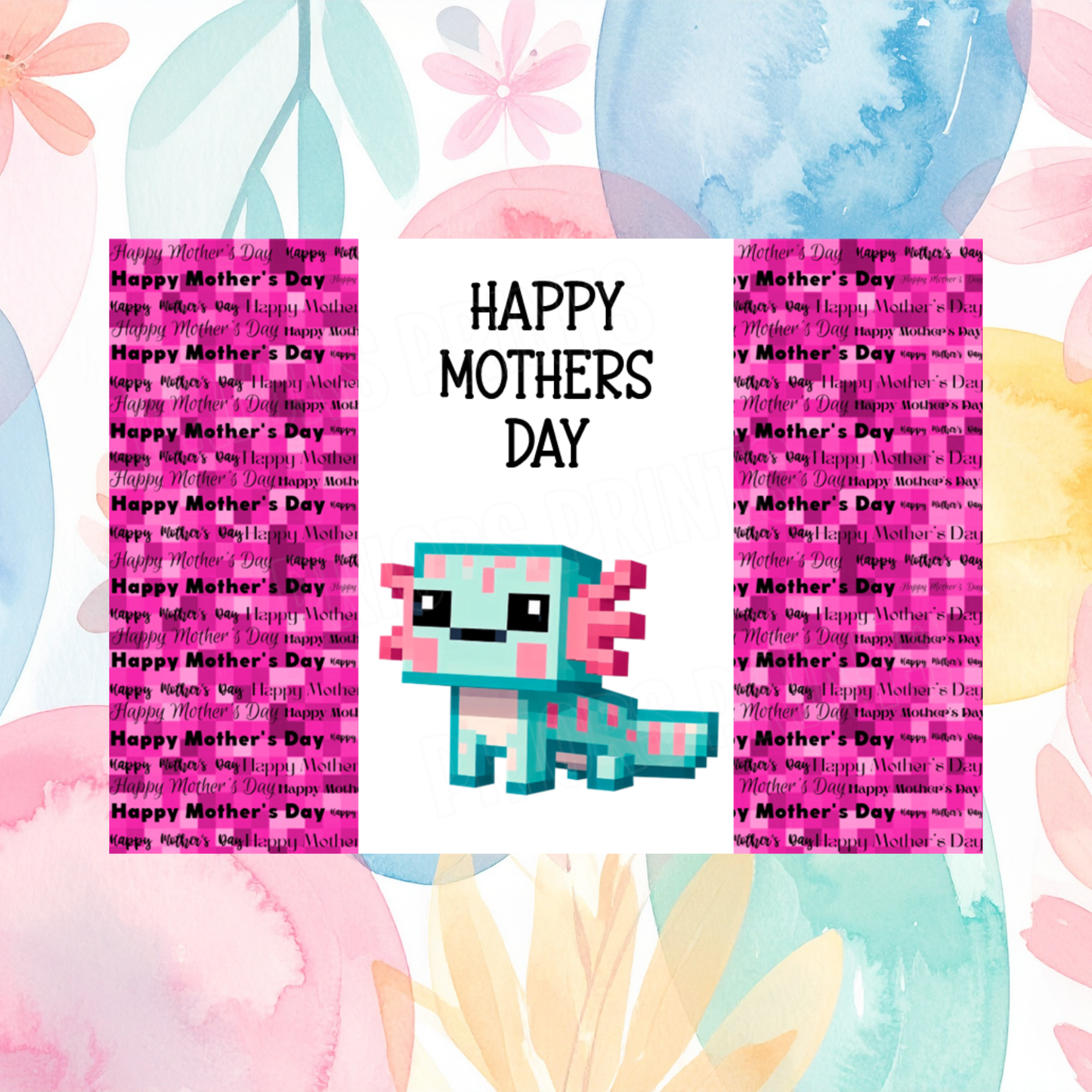 Minecraft Happy Mothers Day Chocolate Bar Wrapper