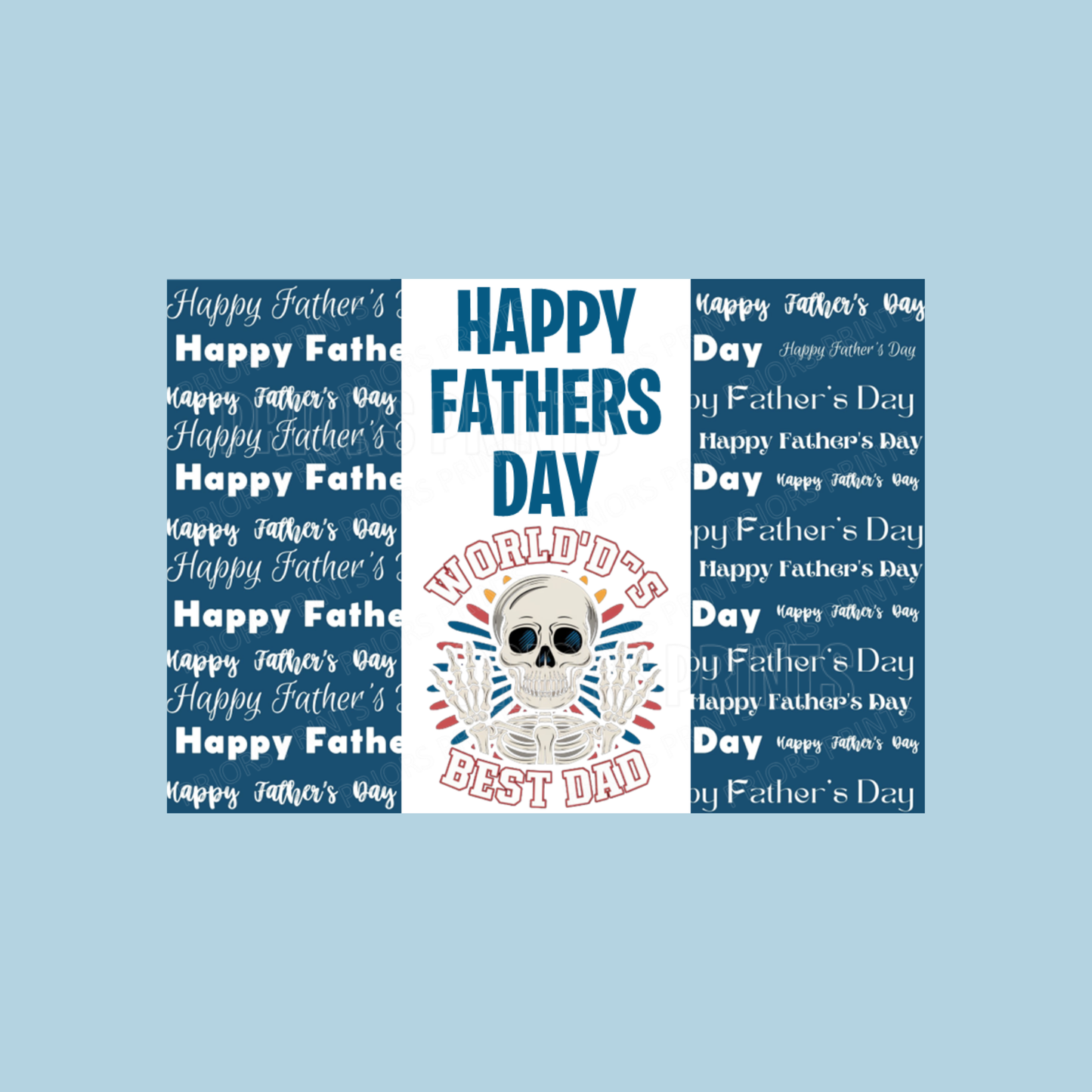 Funny Skeleton Happy Fathers Day Chocolate Bar Wrapper