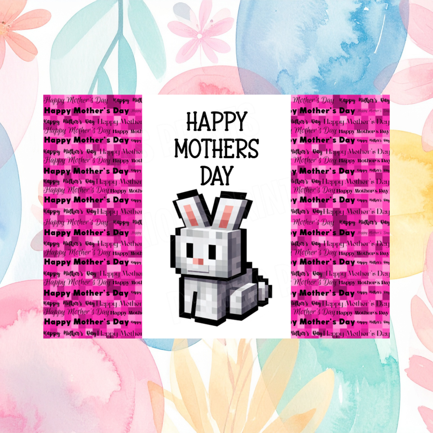 Minecraft Happy Mothers Day Chocolate Bar Wrapper
