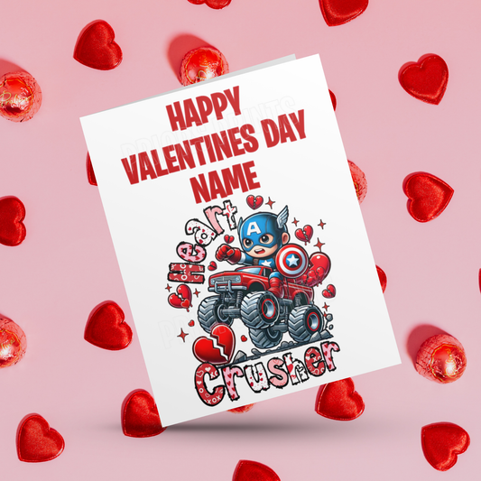 Cute Superhero Personalised Valentines Day Card I Spiderman I Superman I Batman I Iron Man I Captain America I Dr Strange I Thor