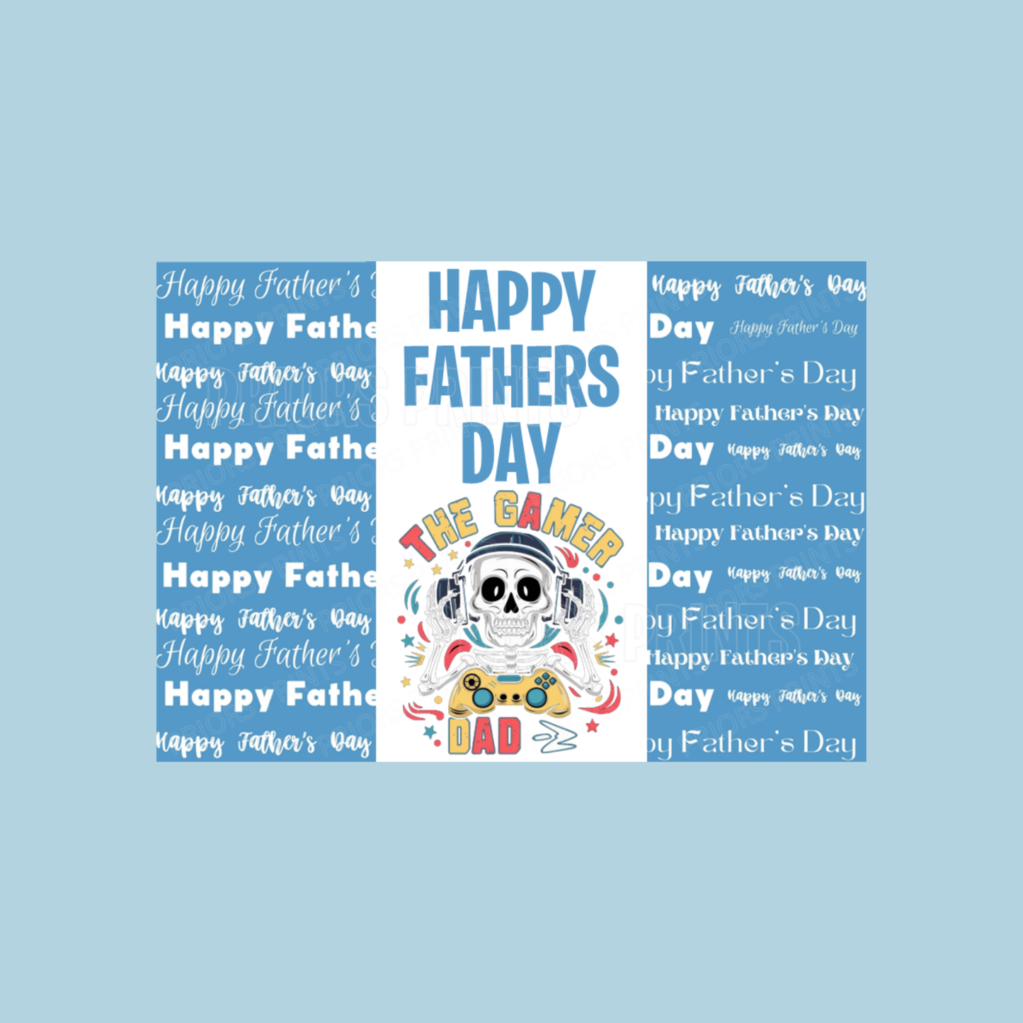 Funny Skeleton Happy Fathers Day Chocolate Bar Wrapper