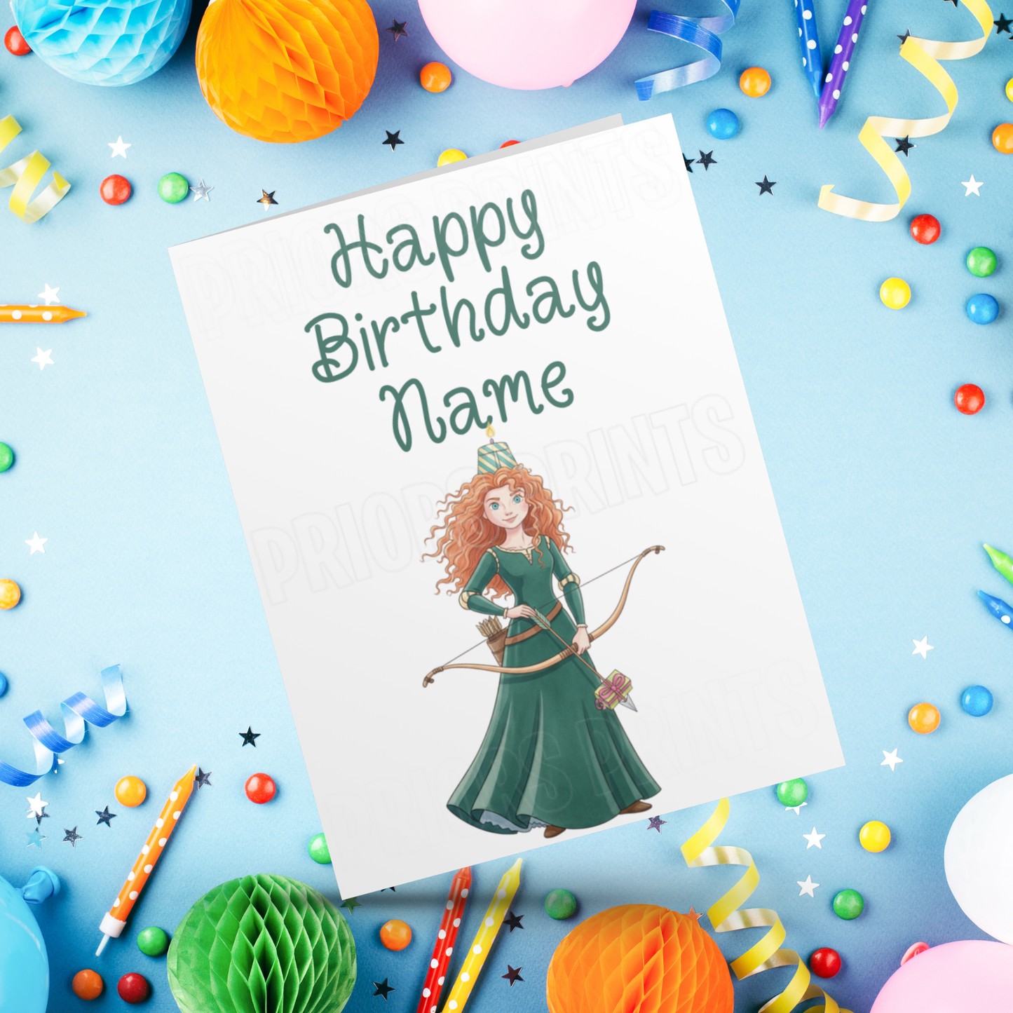 Mixed Disney Princess Personalised Birthday Card I Frozen I Mulan I Tangled I Aladdin I Sleeping Beauty I Brave I Beauty and The Beast I The Princess and The Frog
