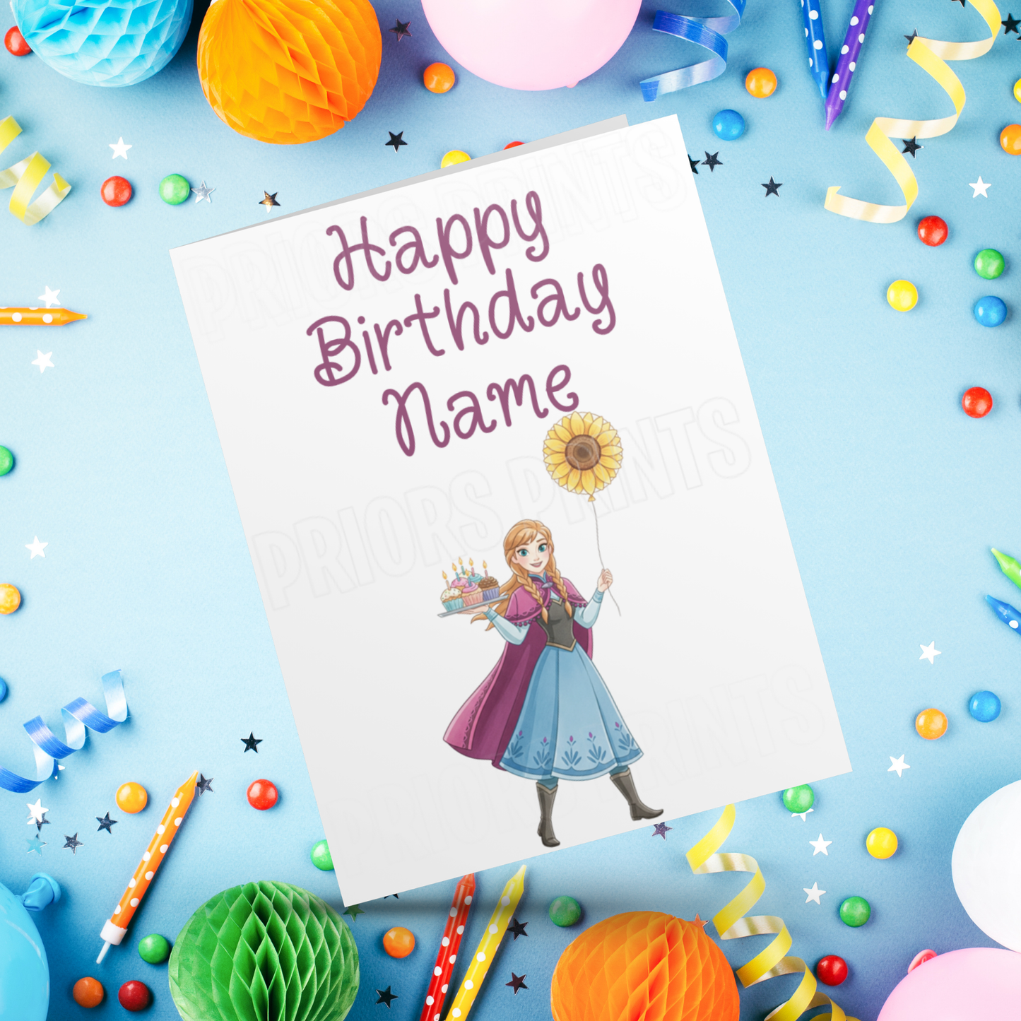 Mixed Disney Princess Personalised Birthday Card I Frozen I Mulan I Tangled I Aladdin I Sleeping Beauty I Brave I Beauty and The Beast I The Princess and The Frog