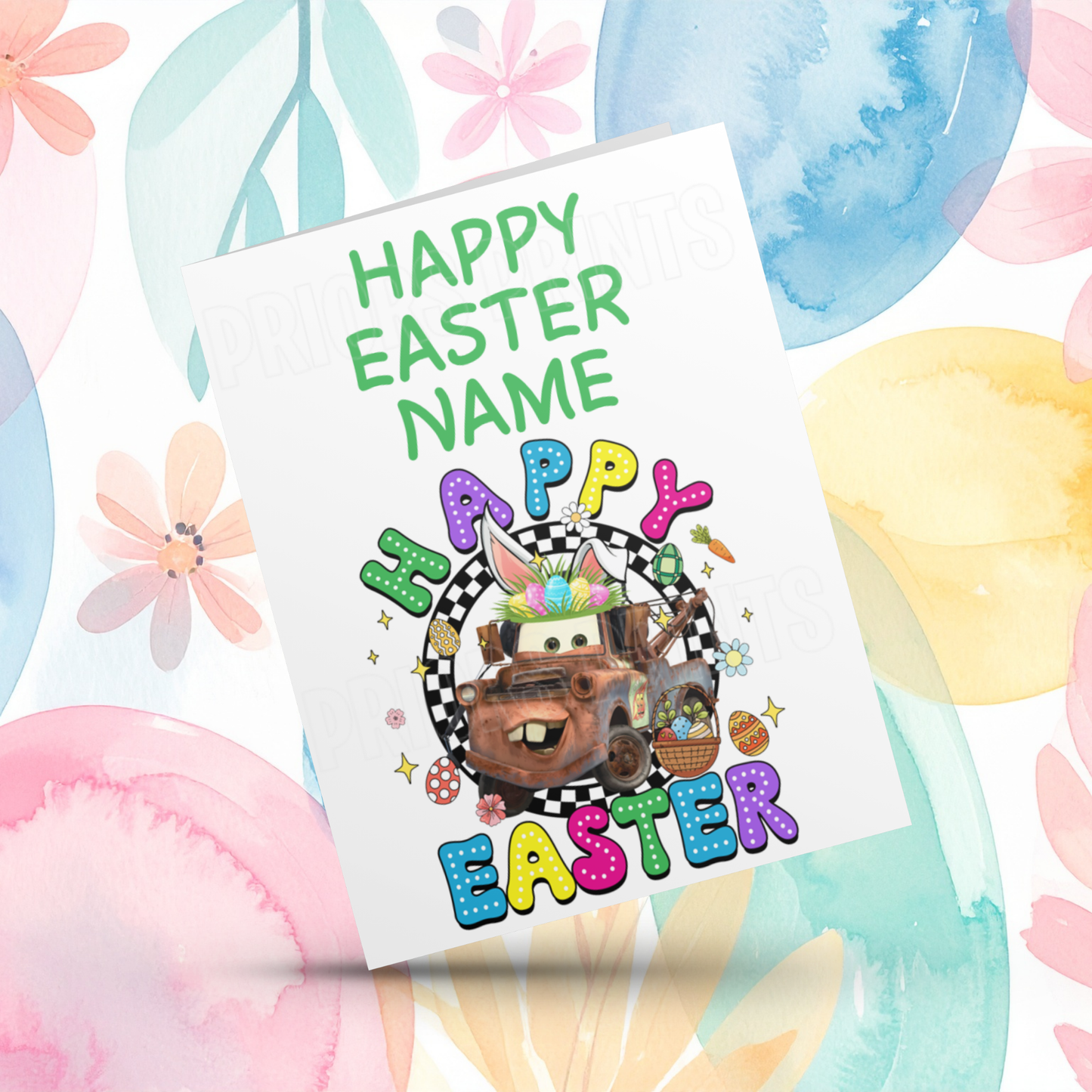 Disney Cars Personalised Easter Card I Lightening McQueen