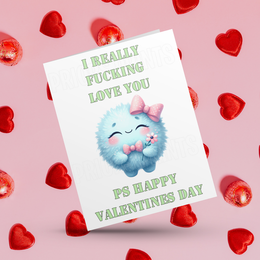 Funny Offensive Personalised Valentines Day Card Listing 5