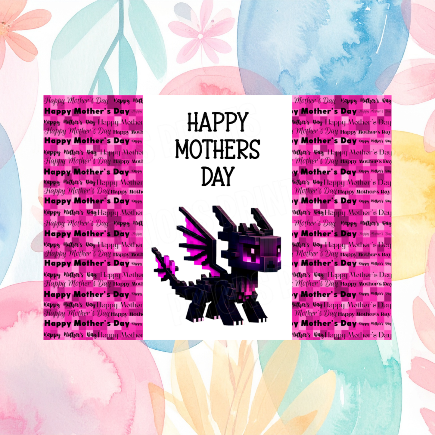Minecraft Happy Mothers Day Chocolate Bar Wrapper