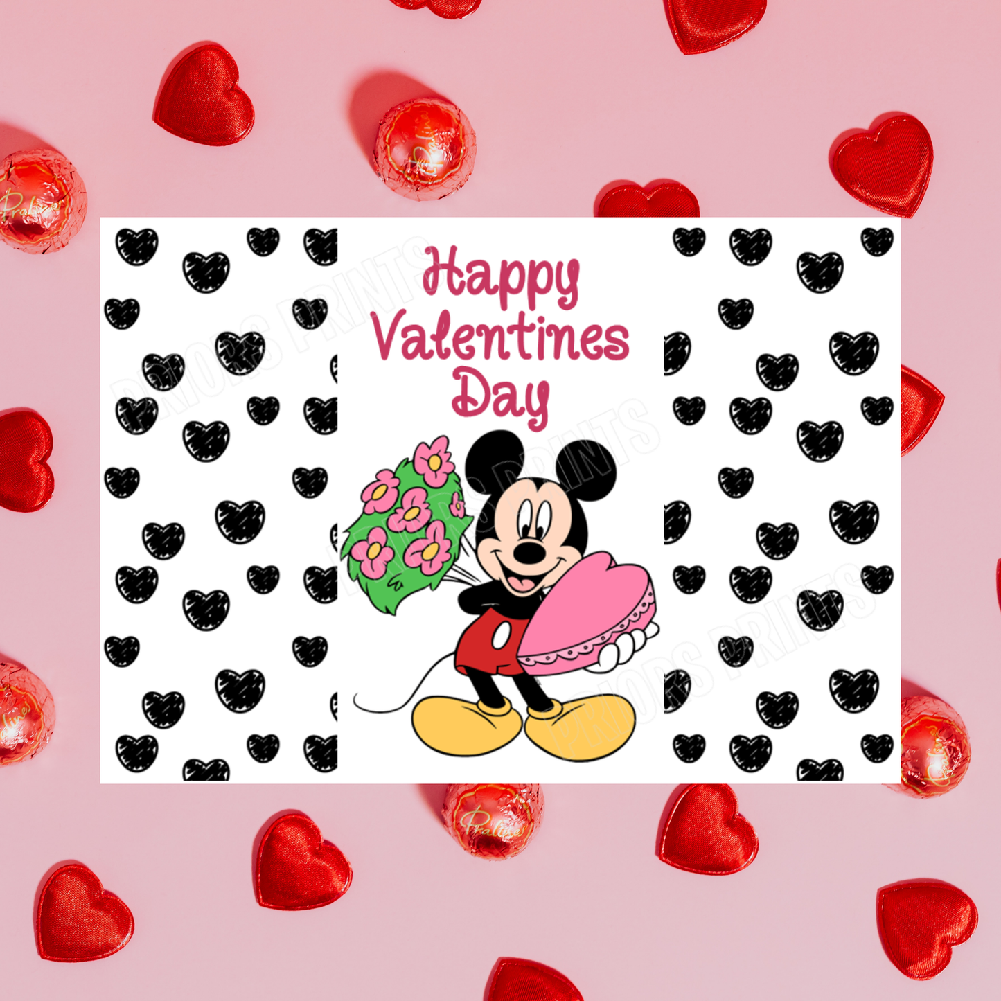 Mickey Mouse & Friends Valentines Day Chocolate Bar Wrappers I Minnie Mouse I Donald Duck I Daisy Duck I Pluto I Goofy I Disney