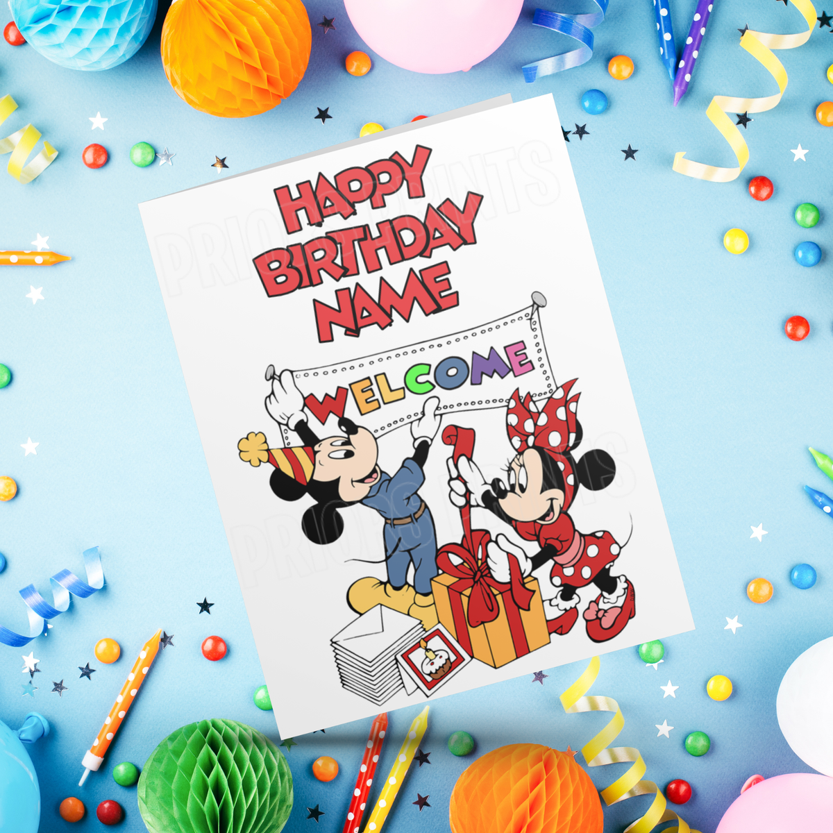 Mickey Mouse & Friends Personalised Birthday Card