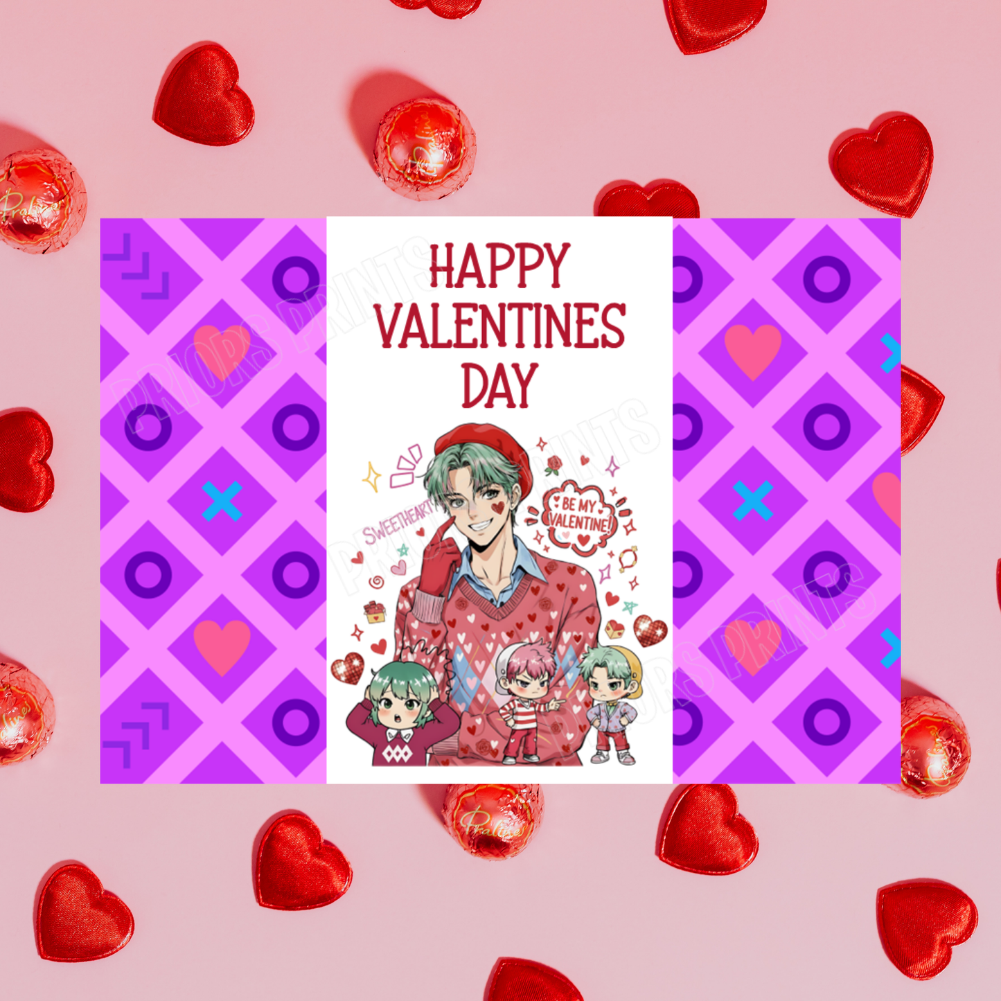 K-Pop demon Hunters Valentines Chocolate Bar Wrappers I Saja Boys I Jinu I Abs I Abby I Mystery I Romance I Baby i Huntrix