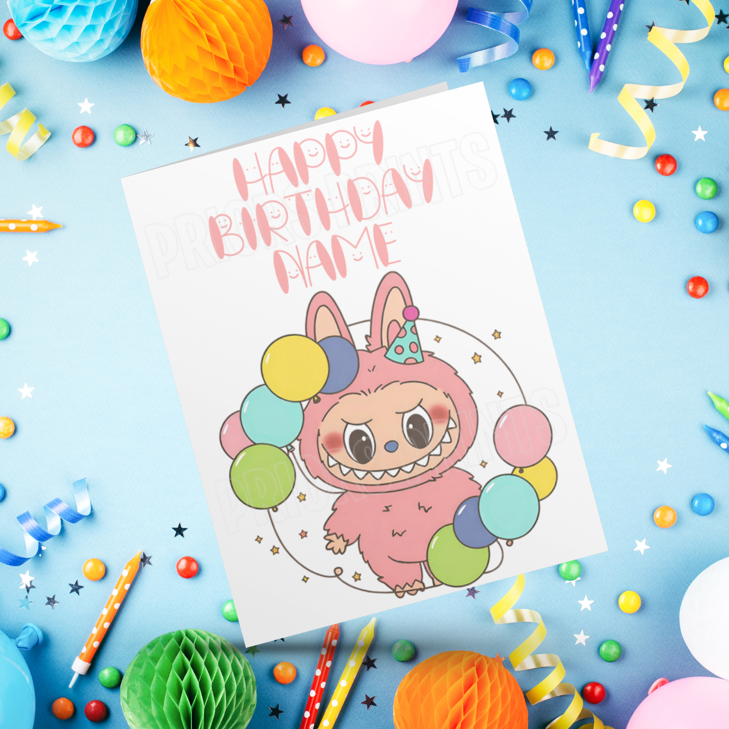 Personalised Labubu Birthday Card