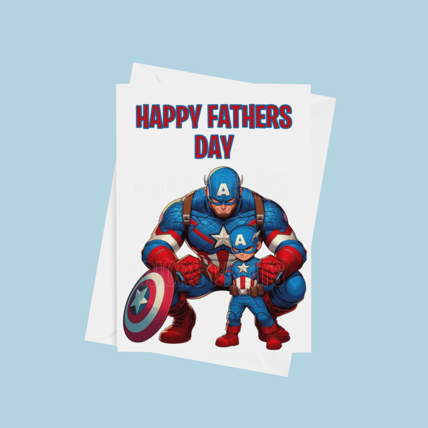 Character and Child Happy Fathers Day Card