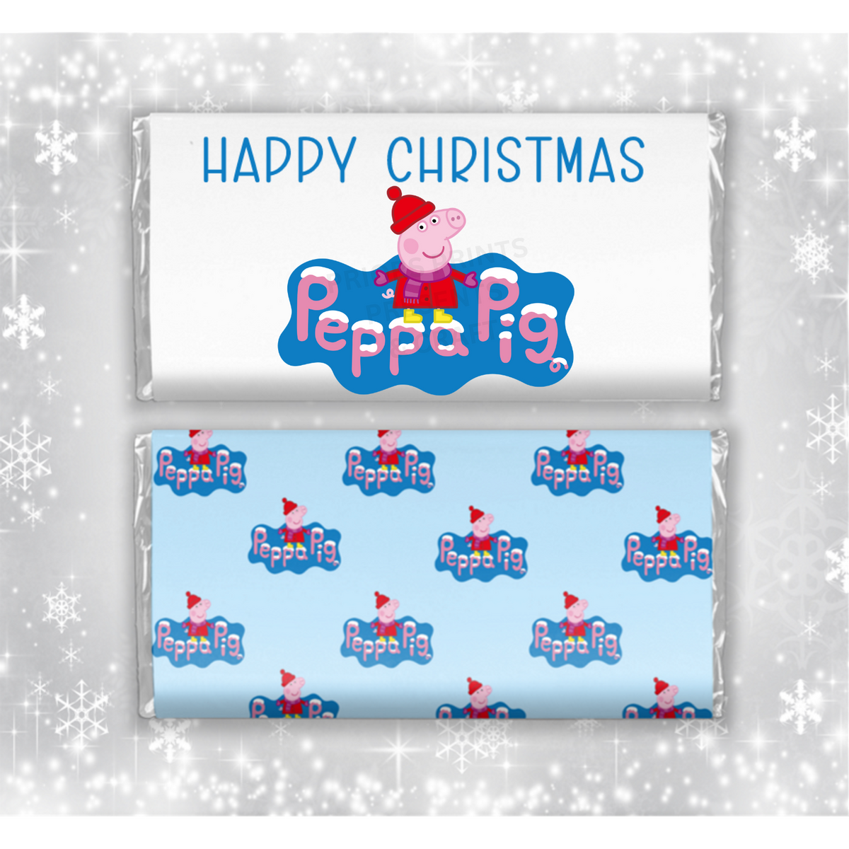 Peppa Pig Christmas Chocolate Bar Wrapper
