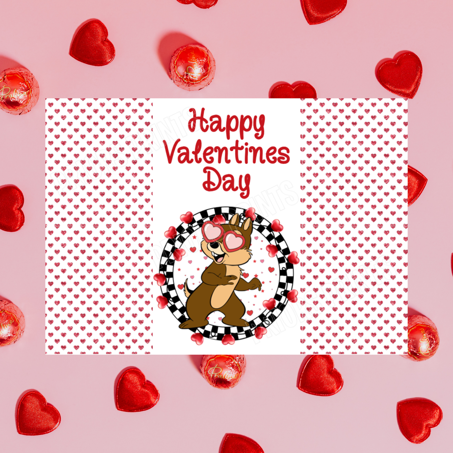 Disney Character Personalised Valentines Day Chocolate Bar Wrappers 2 I Minnie I Mickey I Winnie The Pooh I Lion King I Lady & The Tramp I Dumbo I Pluto