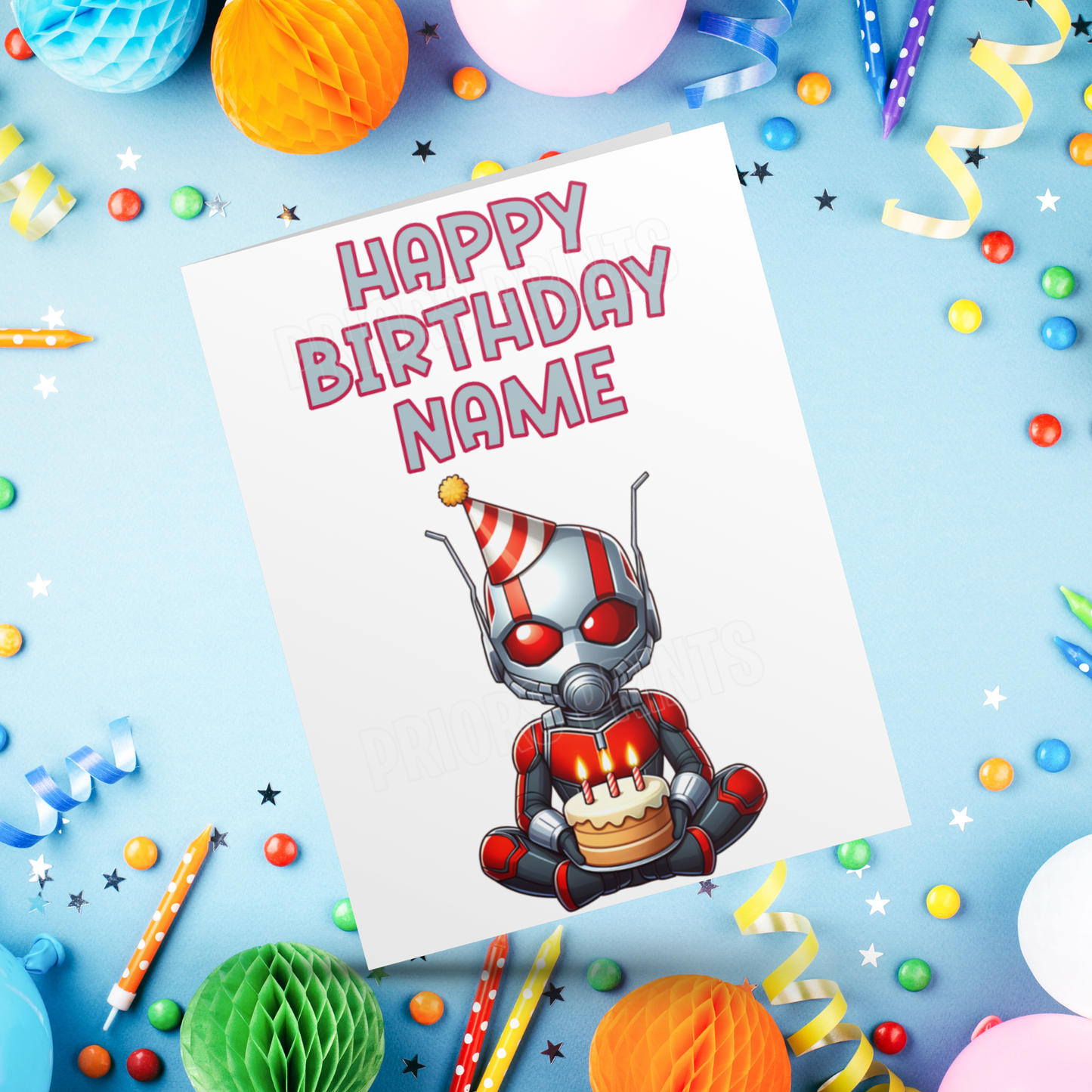 Cute Superhero Personalised Birthday Card I Marvel