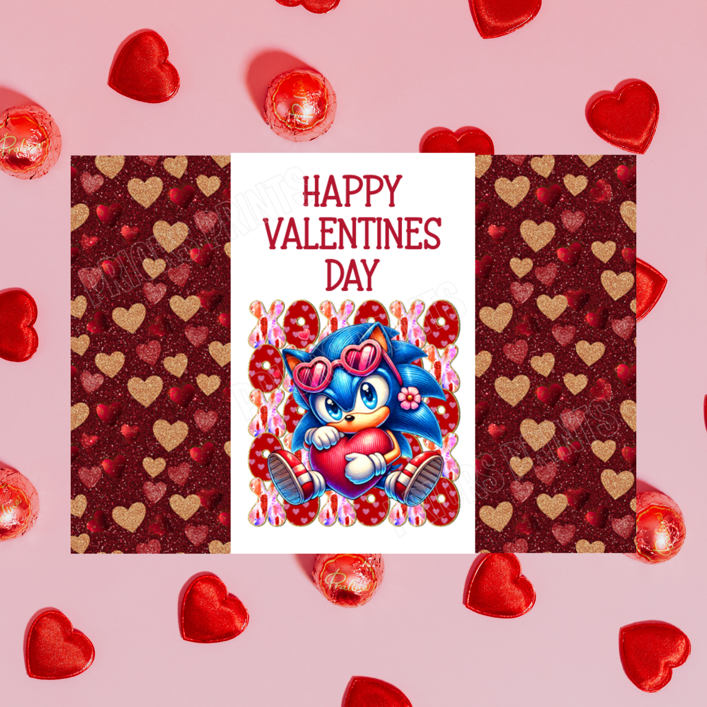 XOXOX Cute Character Valentines Day Chocolate Bar Wrappers  I Spiderman I Sonic I Captain America I Batman I Mario I Groot I Yoda I Deadpool