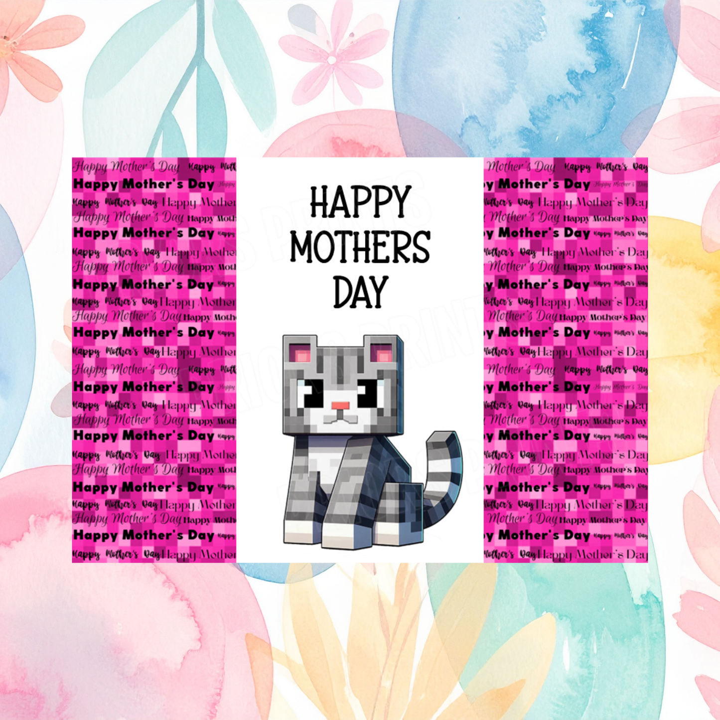 Minecraft Happy Mothers Day Chocolate Bar Wrapper