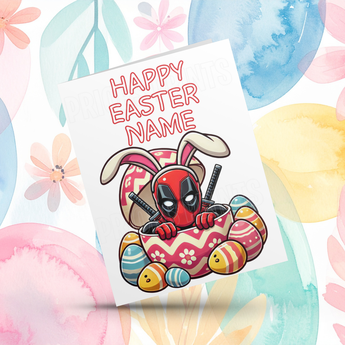 Mixed Character Personalised Easter Card