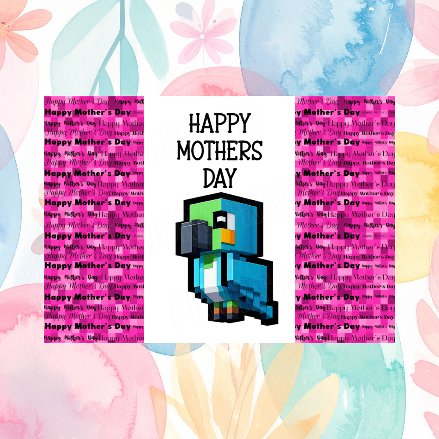 Minecraft Happy Mothers Day Chocolate Bar Wrapper