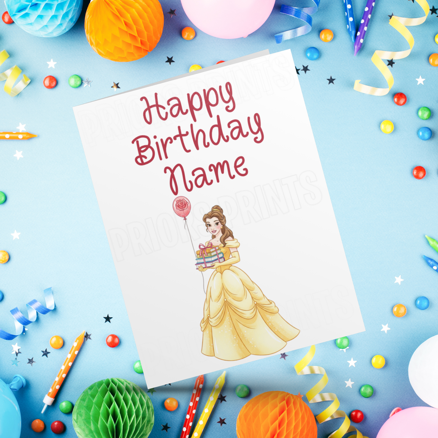 Mixed Disney Princess Personalised Birthday Card I Frozen I Mulan I Tangled I Aladdin I Sleeping Beauty I Brave I Beauty and The Beast I The Princess and The Frog